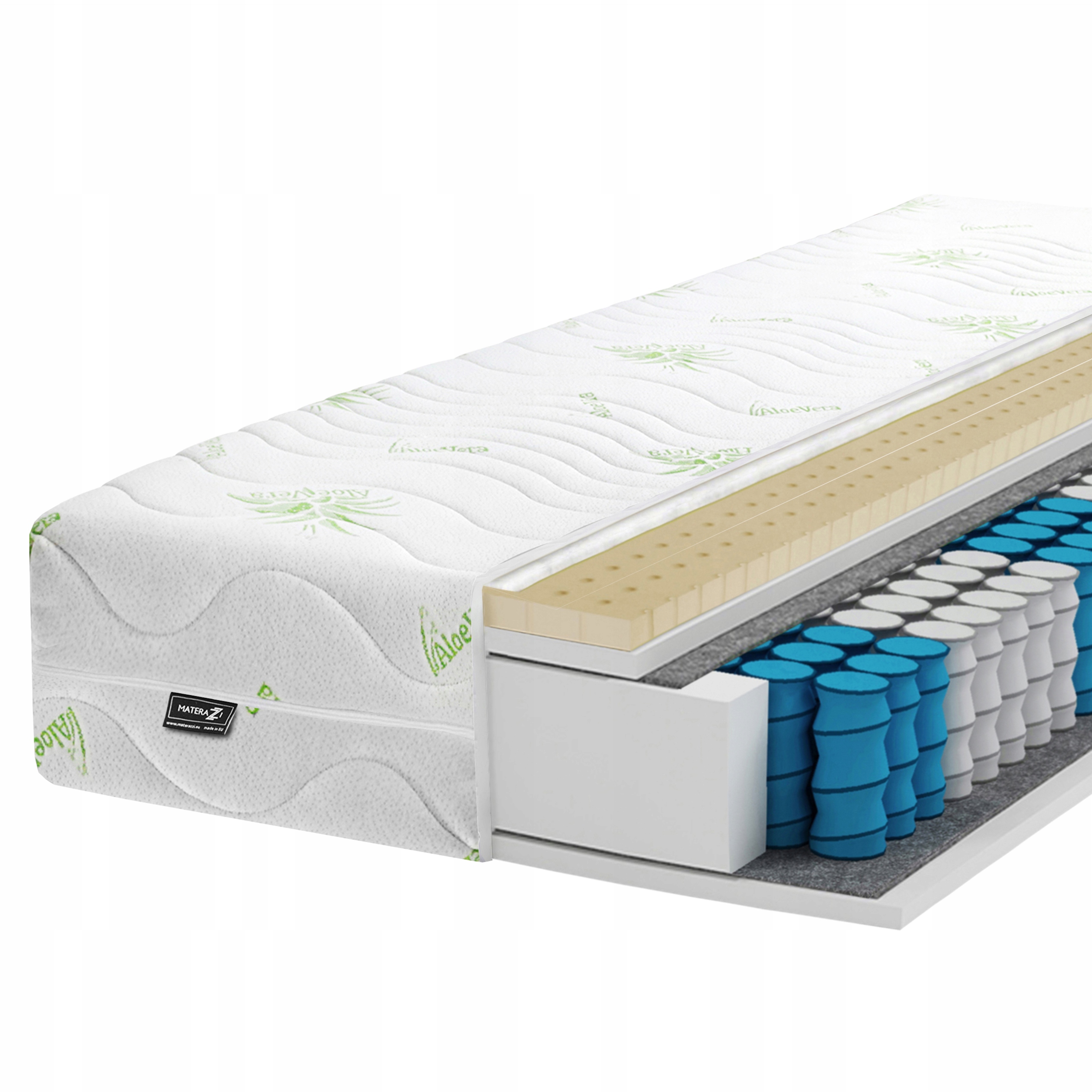 

Materac 80x200 Avera lateks sprężynowy Exclusive