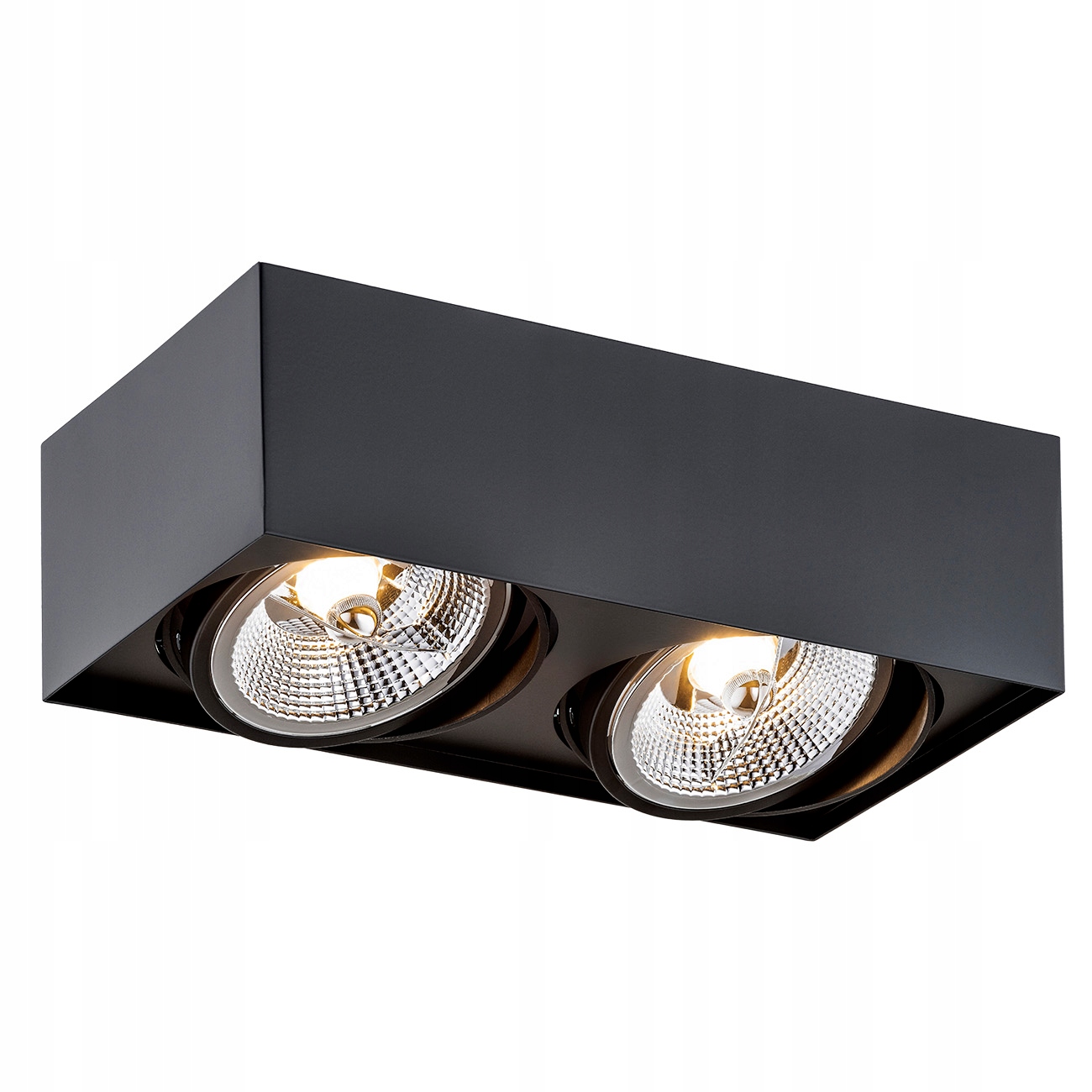 Plafon Sufitowy Czarny 2xGU10 AR111 Stal Rodos Plus Argon