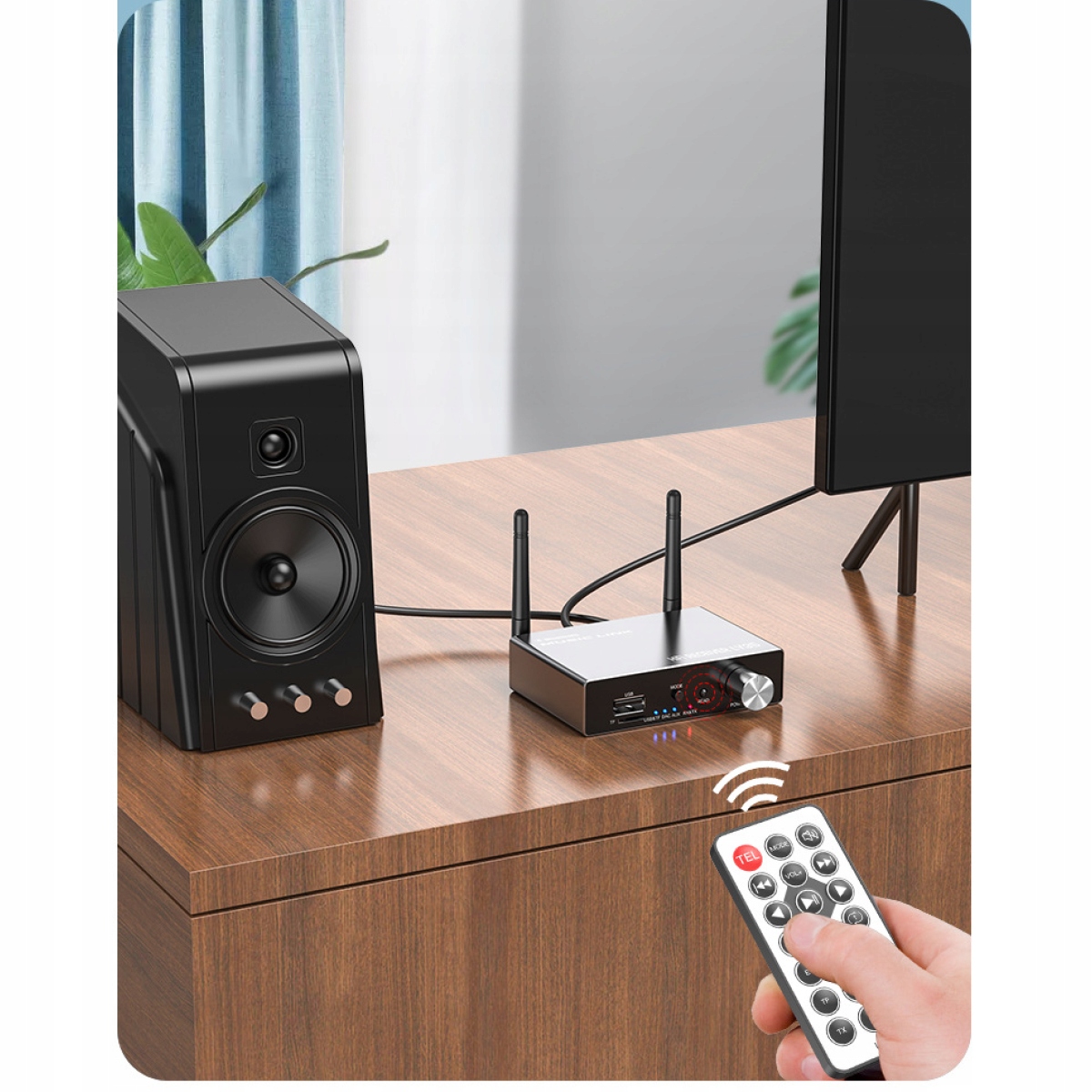 6W1 ADAPTER ODBIORNIK BLUETOOTH 5.3 ADAPTER AUDIO AUX RCA USB TF Model LY35