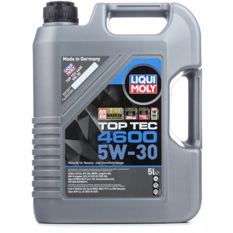 Olej syntetyczny Liqui Moly Top Tec 4600 5W30 5L 2316 Niemiecki