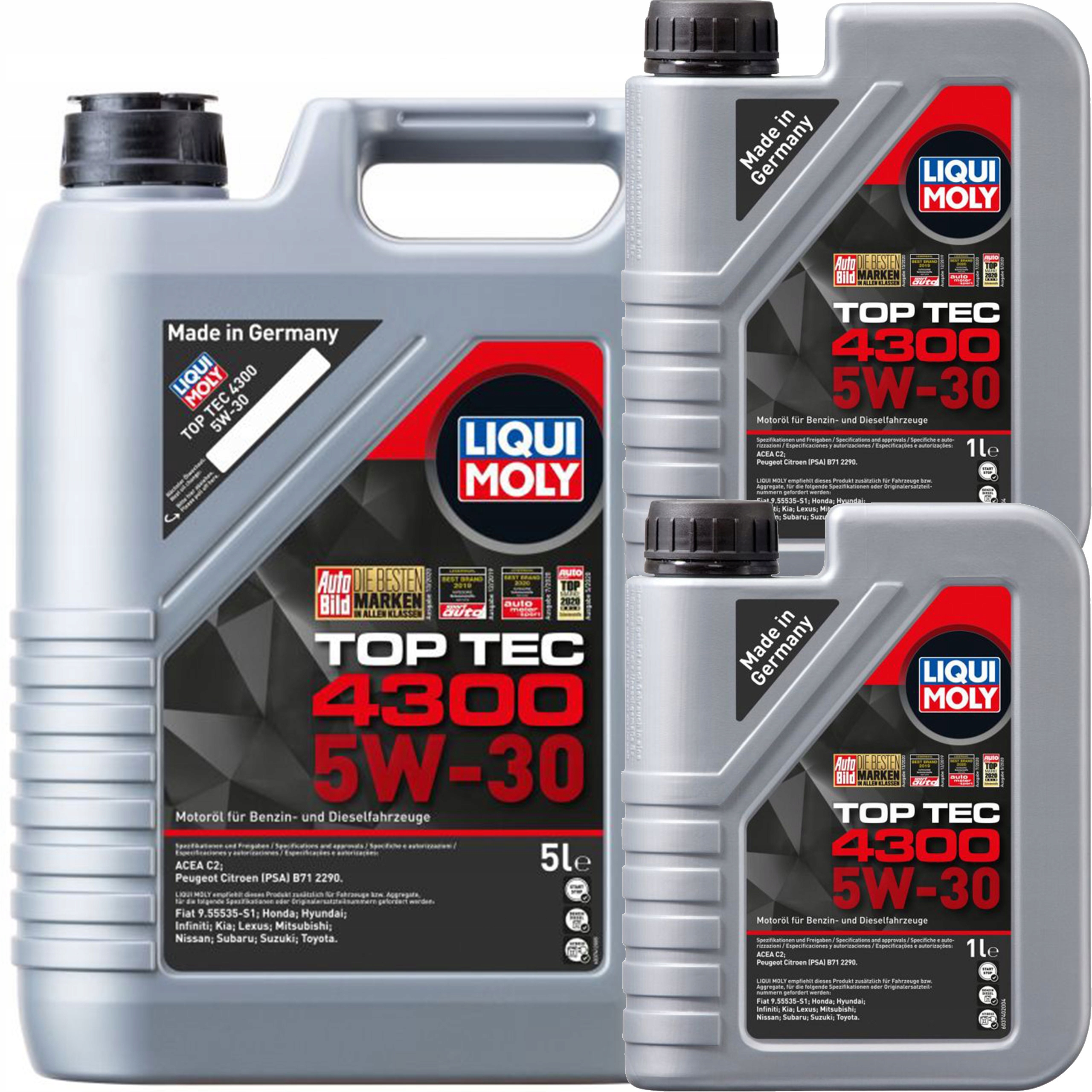 OLEJ LIQUI MOLY TOP TEC 4300 5W-30 5L 2324 + 2L
