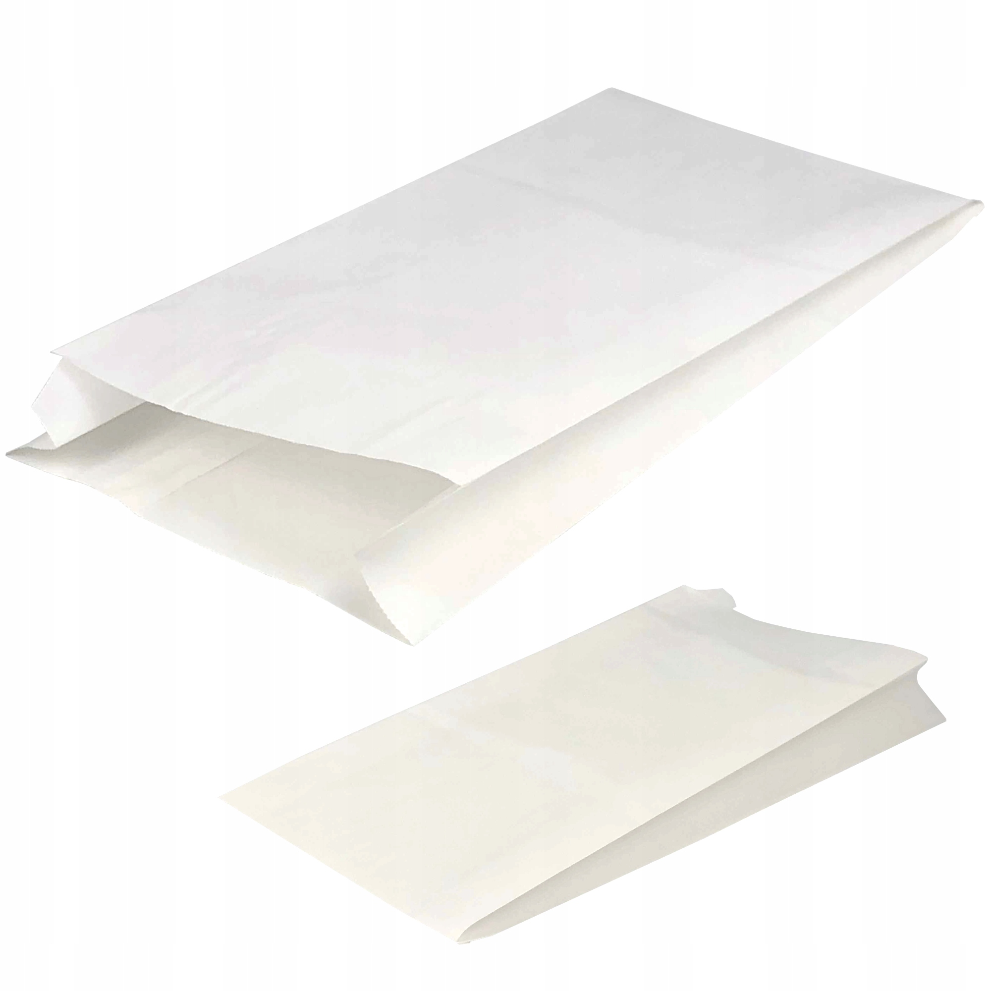 

Torebki fałdowe Biała papierowa 180/60/350 1000szt