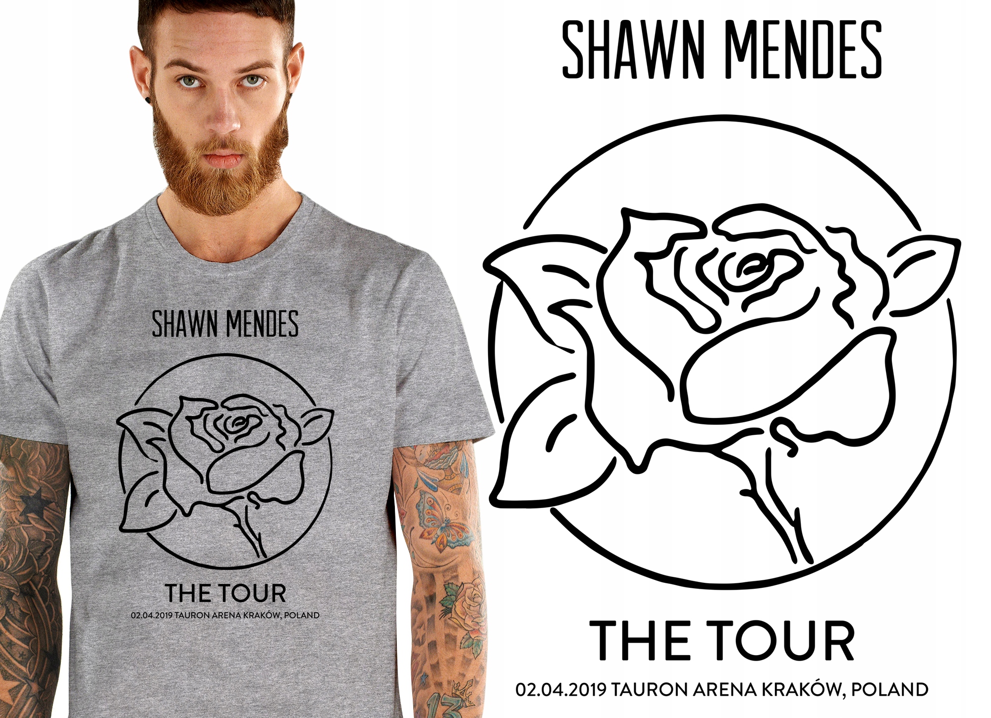 

Shawn Mendes Tour 2019 Kraków Koszulka Męska XL