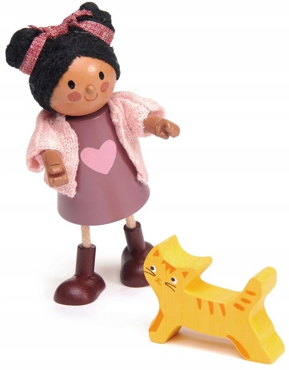 

Ayana drewniana laleczka z kotkiem Tenderleaftoys
