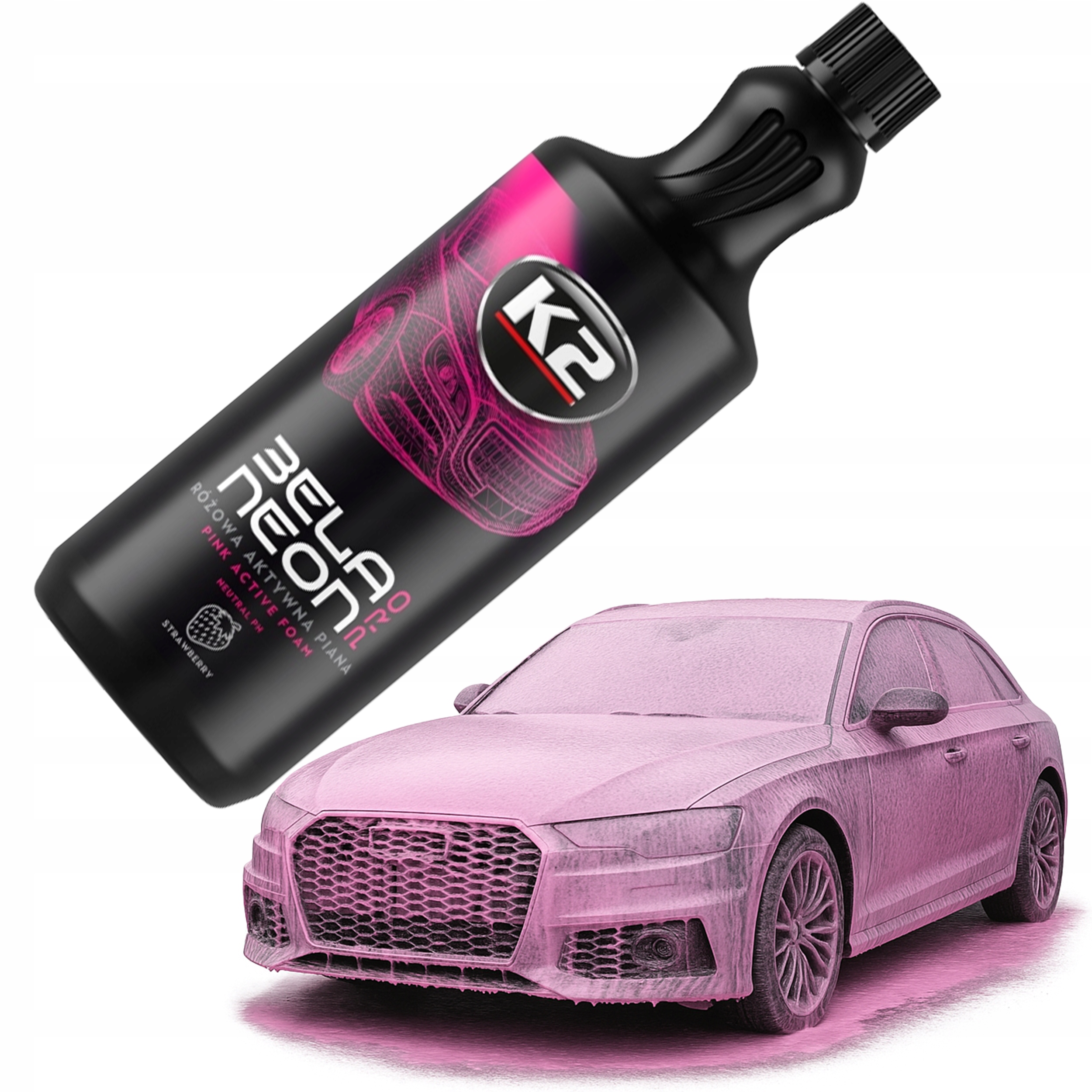 Piana aktywna Kolorowa o zapachu truskawki K2 Bela Neon Pro 1L neutralne pH