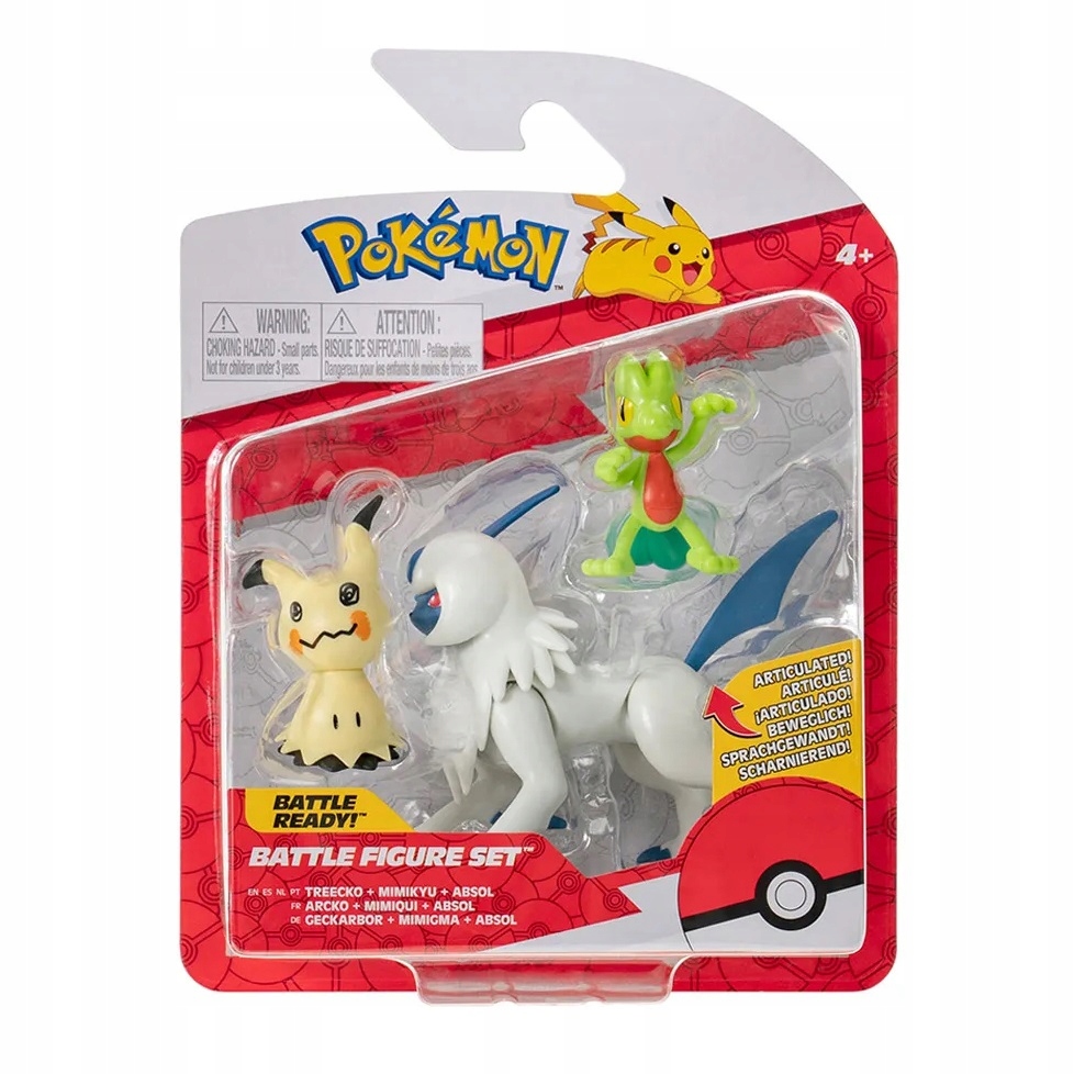 

Pokemon 3 Figurki Treecko Mimikyu Absol PKW2679