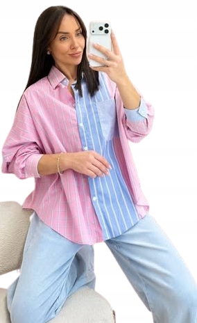 Bavlněná Patchworková Oversize Košile S Mixem Vzorů Wiya – Itálie