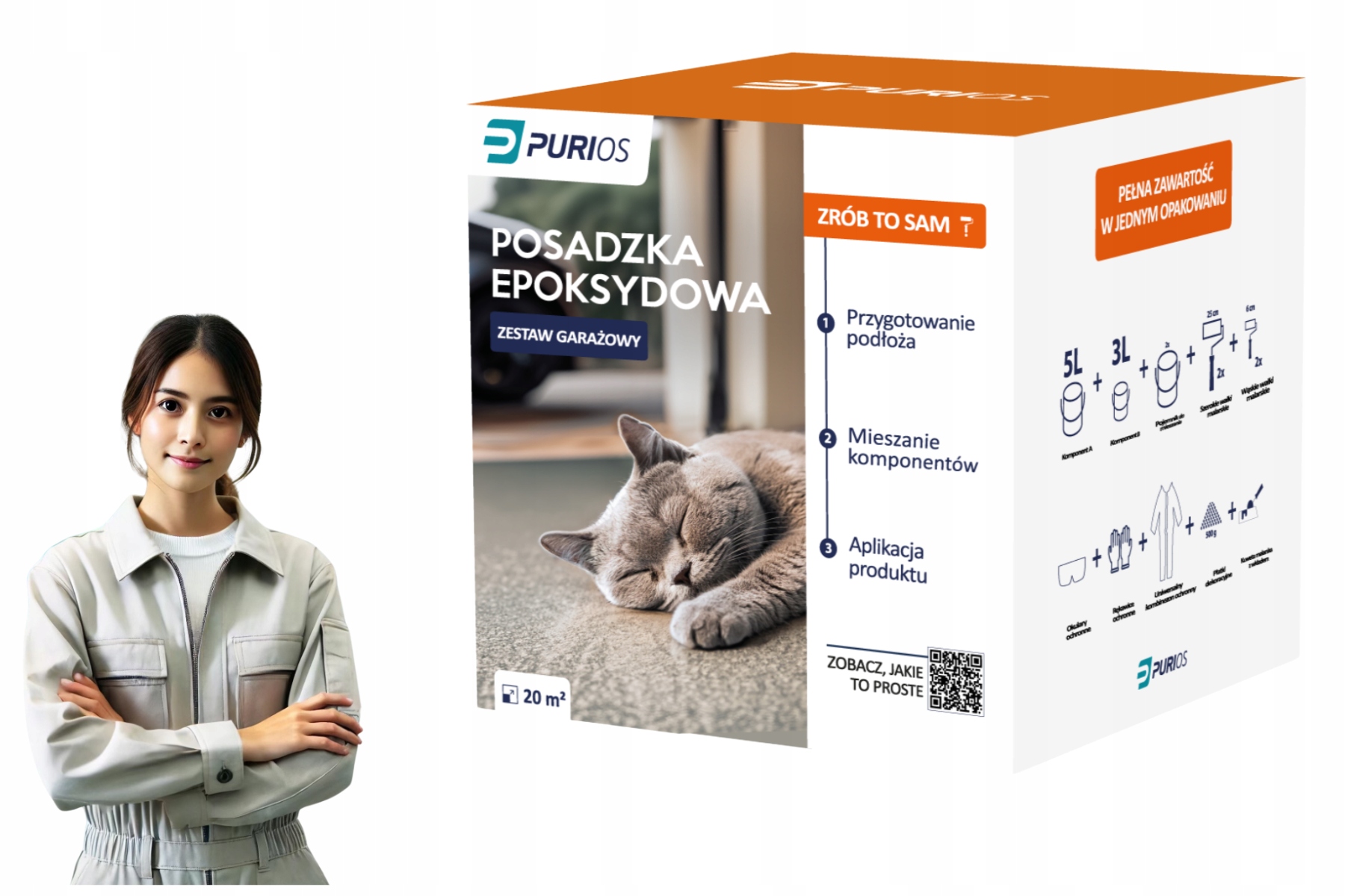 Epoxidová pryskyřice pro garáž Purios Epoxy Floor 20 m2