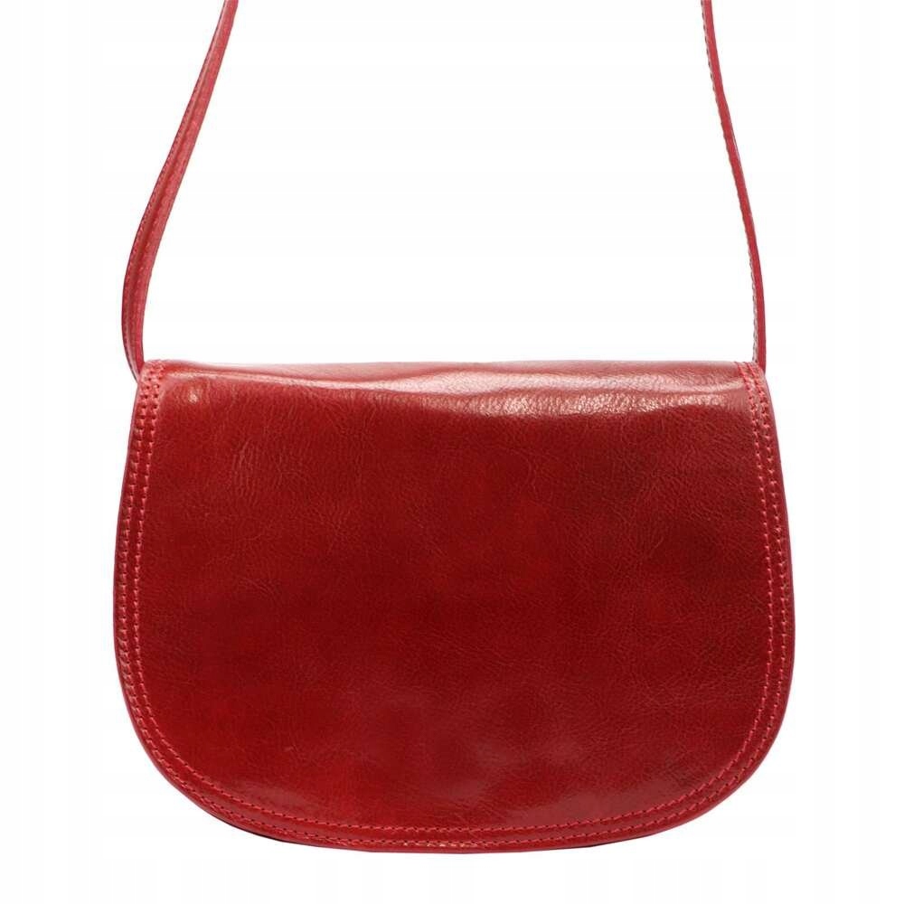 Dámská kožená kabelka Červená Kabelka Přes Rameno Florence 5512