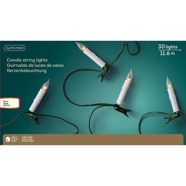 Led svíčky 30 ks s plamenem 11,6 m