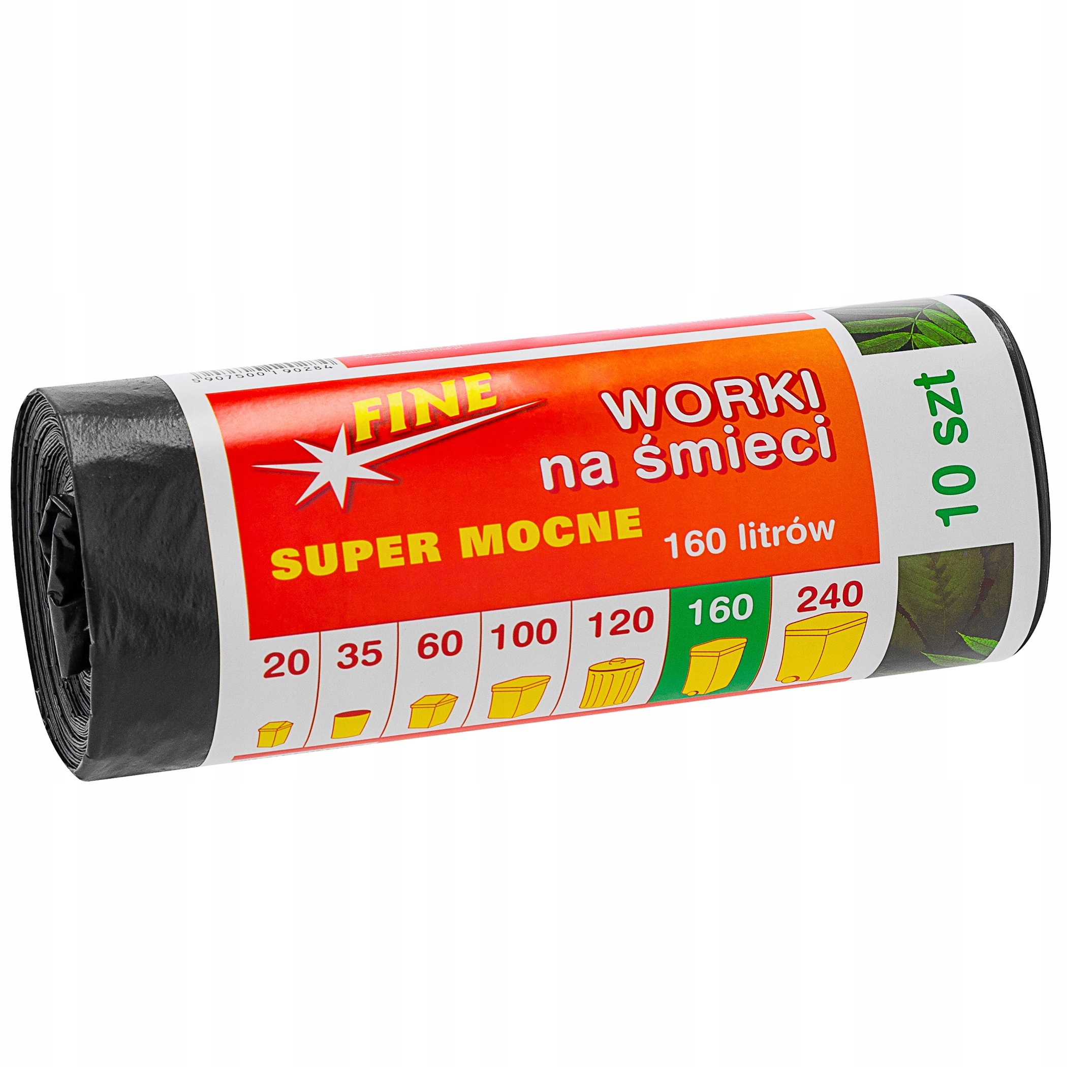 

Worki na Śmieci 160L Mocne Czarne 10 Szt Fine Ldpe