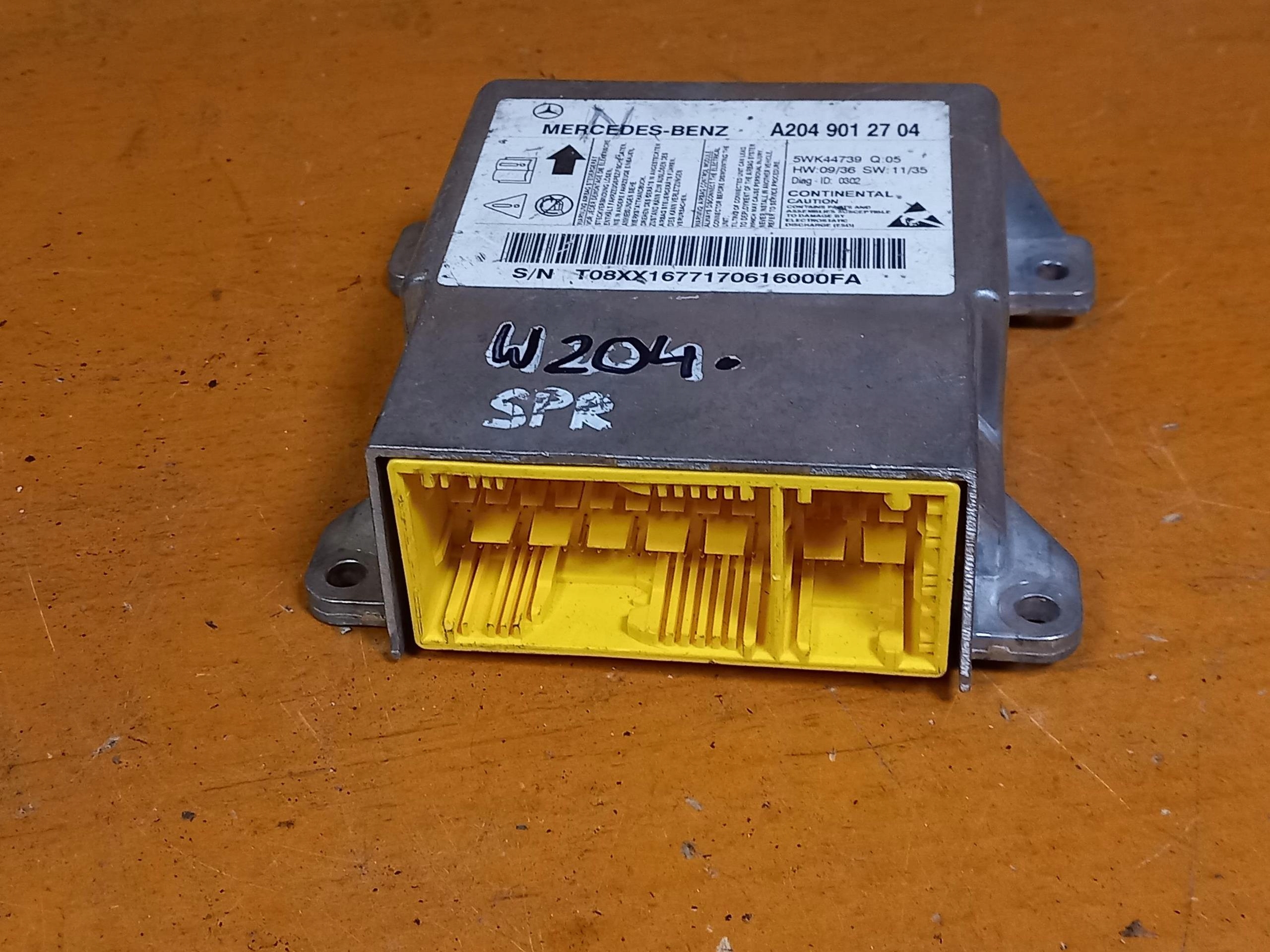 module control unit airbag MERCEDES C-KLASA W204 A2049012704 07-14