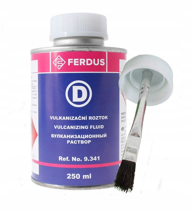 Klej D Wulkanizacyjny na zimno Do Łatek Kołków Sznurów 250ml puszka Ferdus