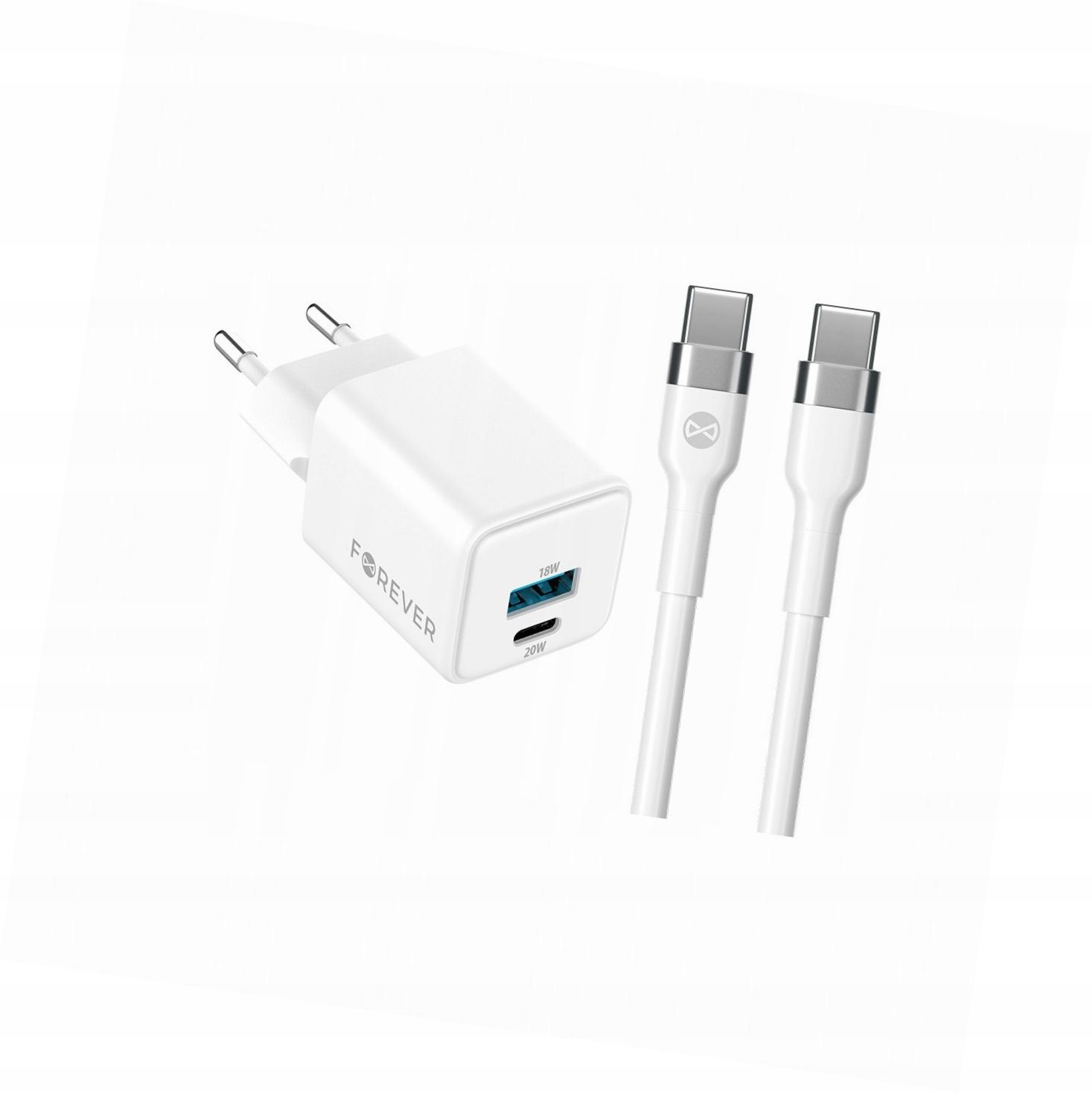Szybka ładowarka GaN 20W Usb i Usb-c z kablem do Realme Gt Neo 2 5G