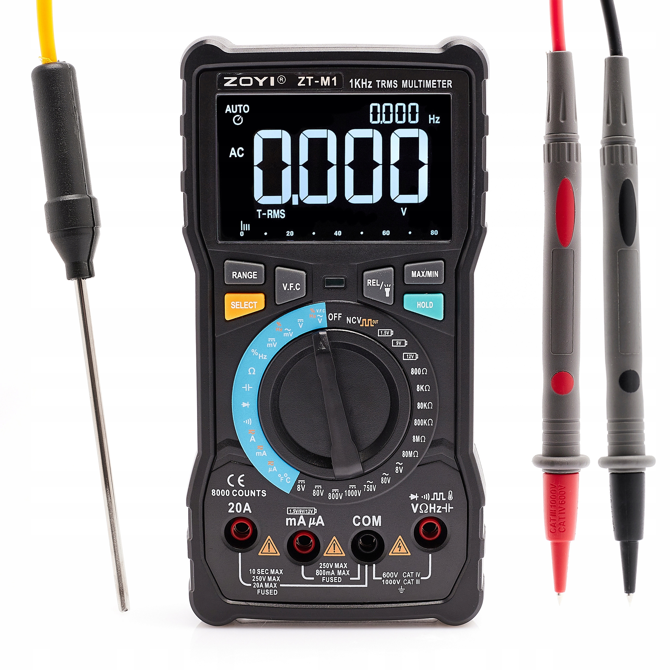 Multimetr Zoyi ZT-M1 Měření Napětí True Rms Rezistence