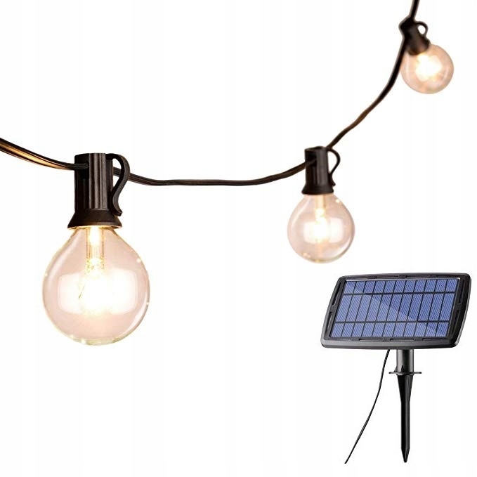 Solárne Žiarovky Vodotesné Do Záhrady 25+2 Led 7,6 M