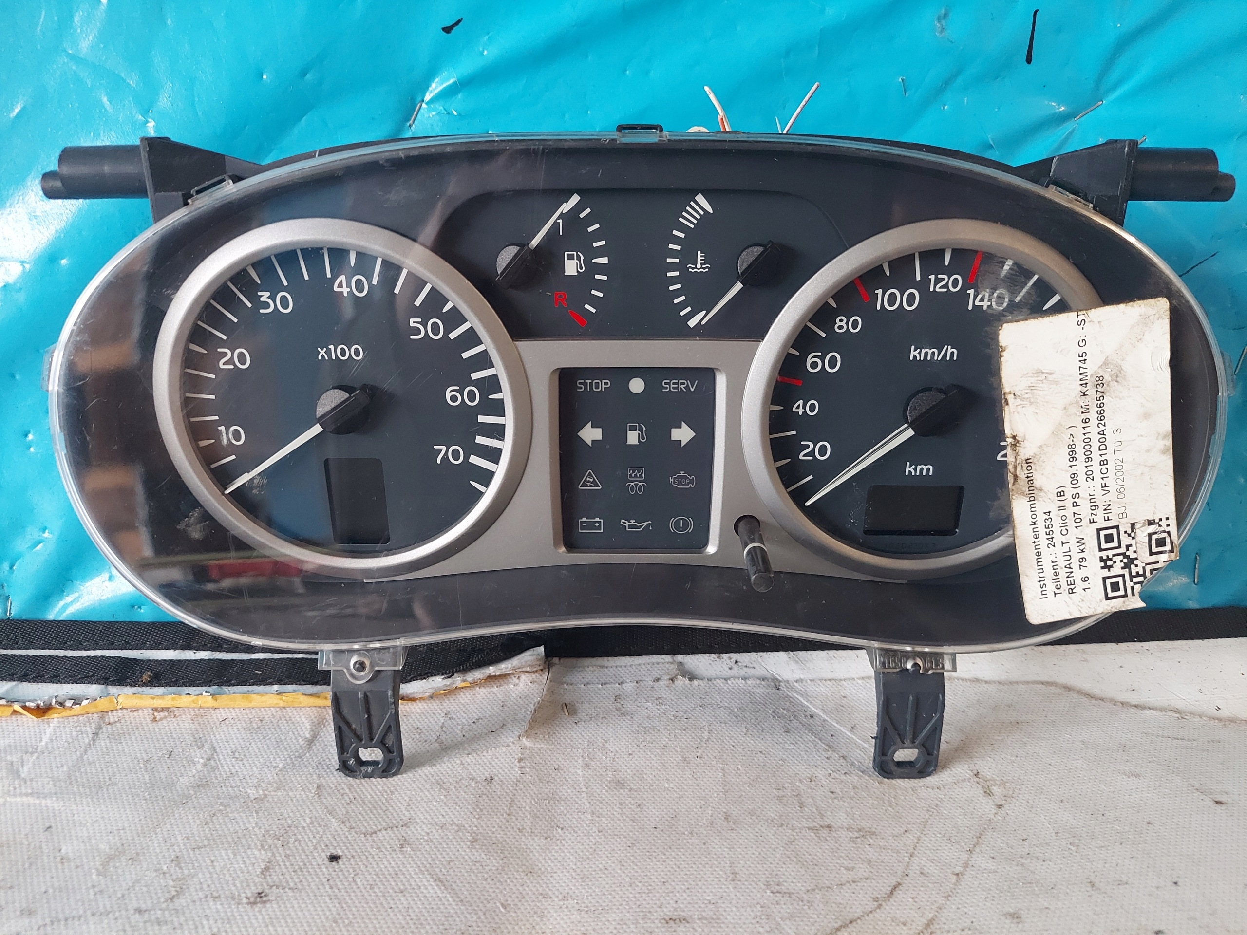 dials clock CLIO II 1.6 B P8200059774