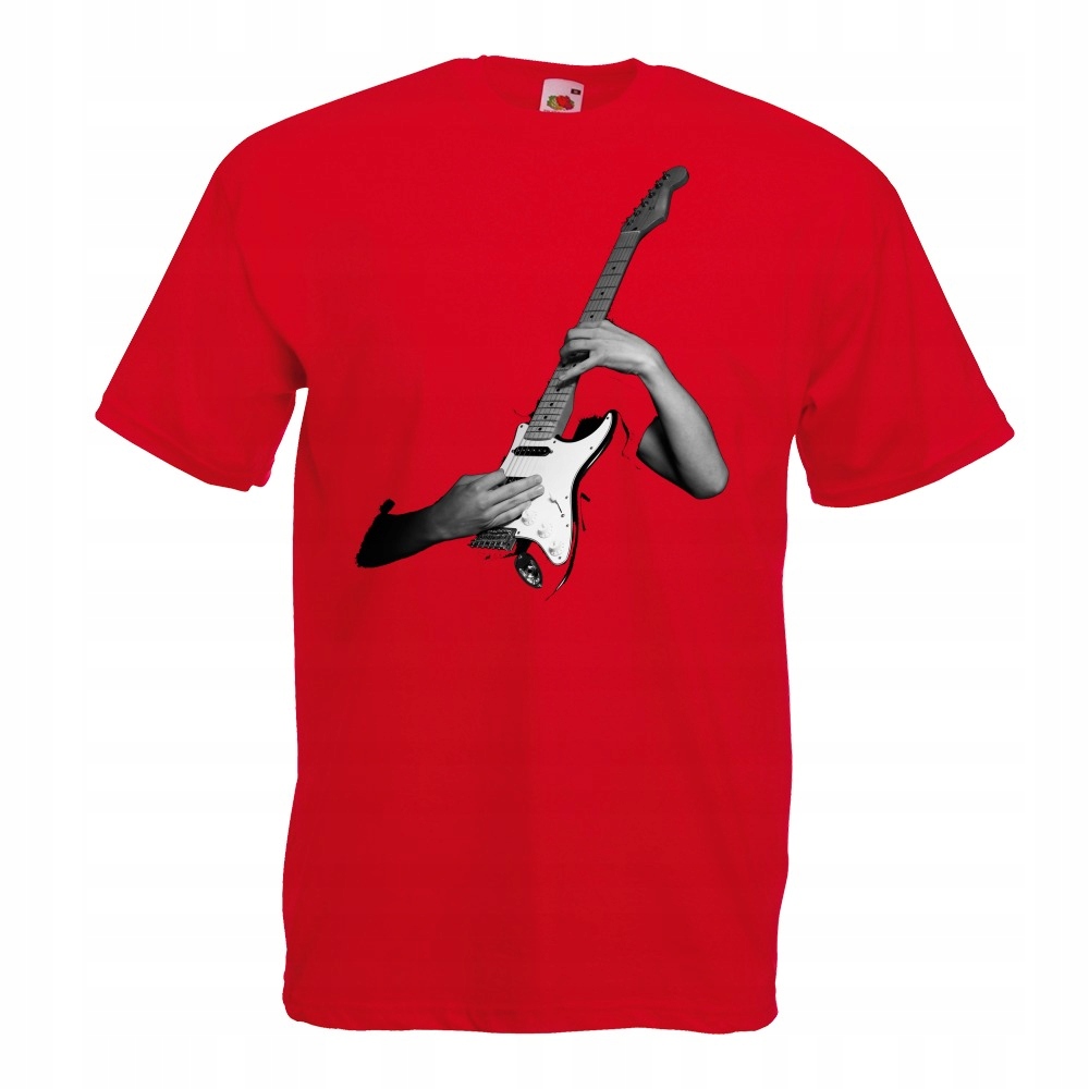 

Koszulka gitara gitatzysta Czarny!!! L czerwona