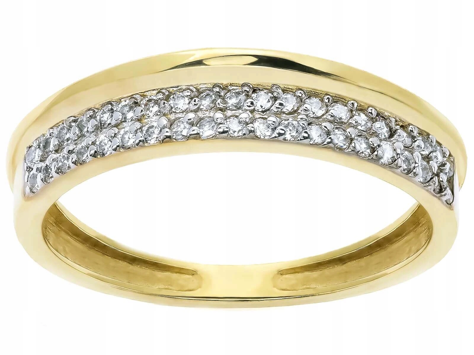 Zlatý Prstýnek Prsten Ryzost 585 Se Zirkony, Dámský, Zdobený, Vel. 10