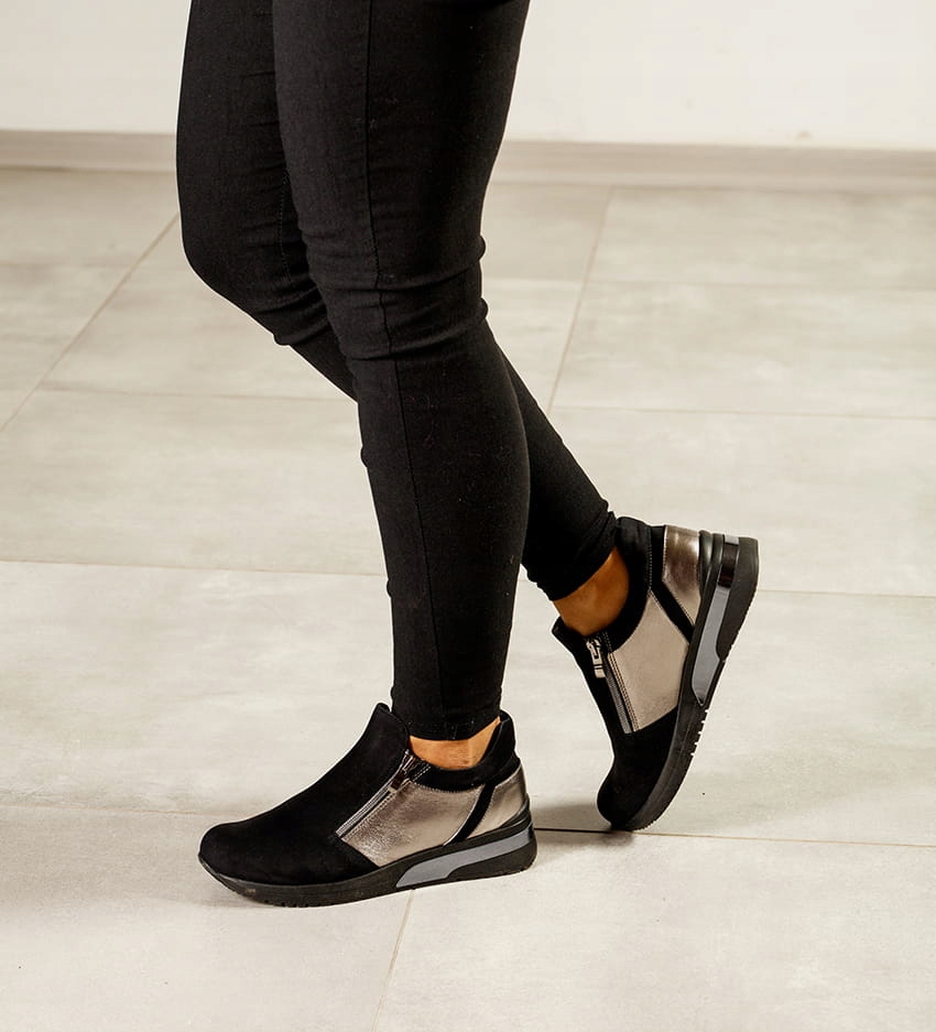 Dámské kožené polobotky Higo 2116 Černá 36, Černá