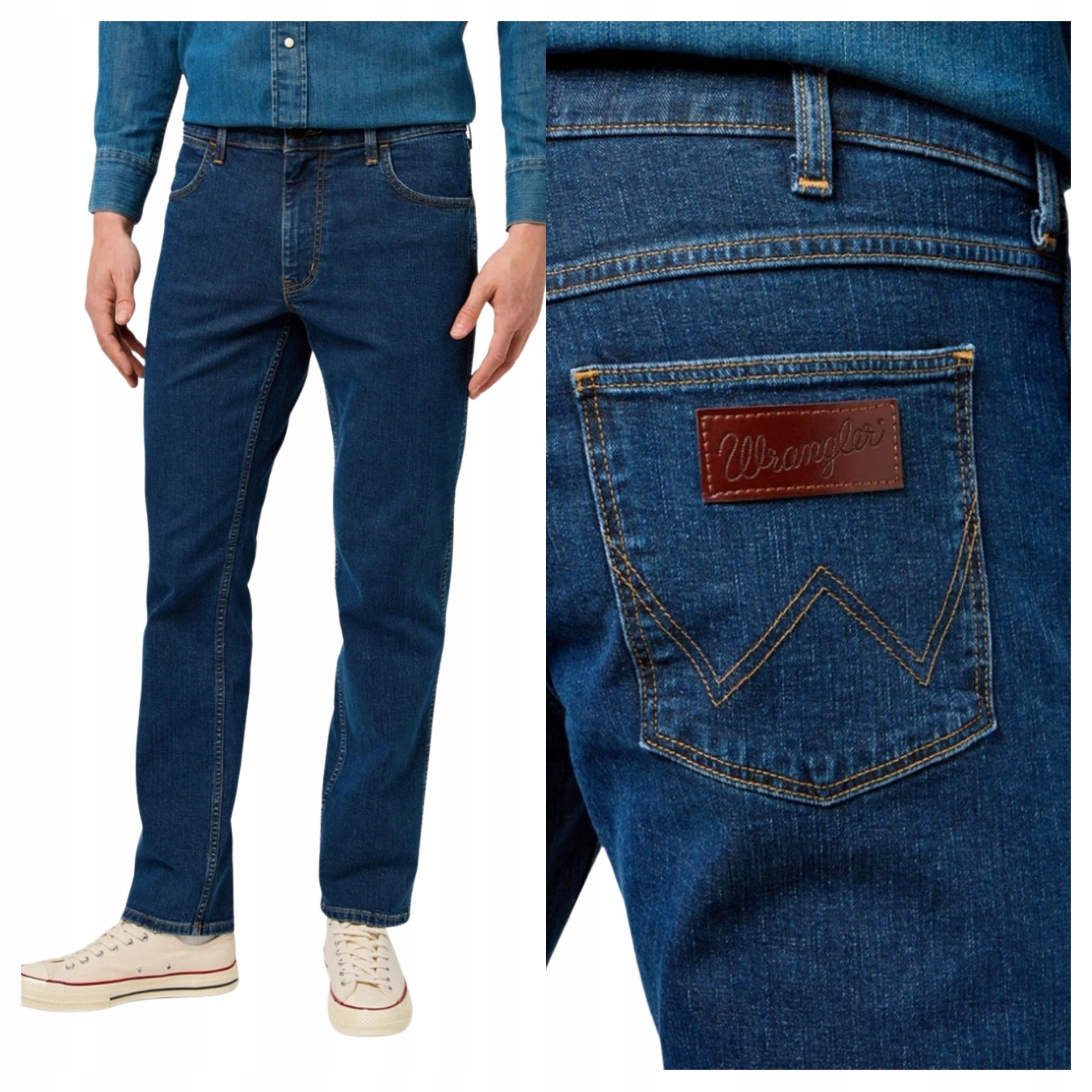 Pánské kalhoty Wrangler Greensboro Džínové Bavlněné Modré W31 L34