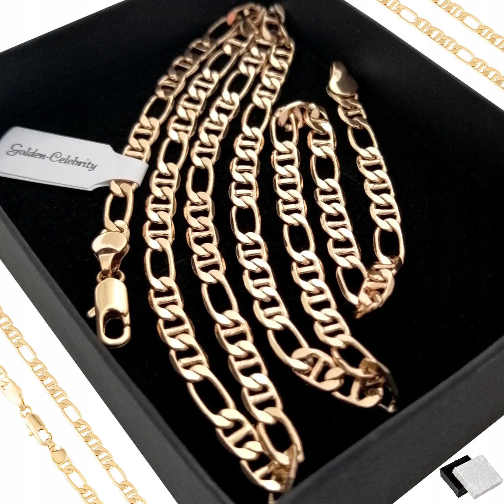 

Złoty Łancuszek Gucci 55CM 5MM Pełny 18K Gwarancja
