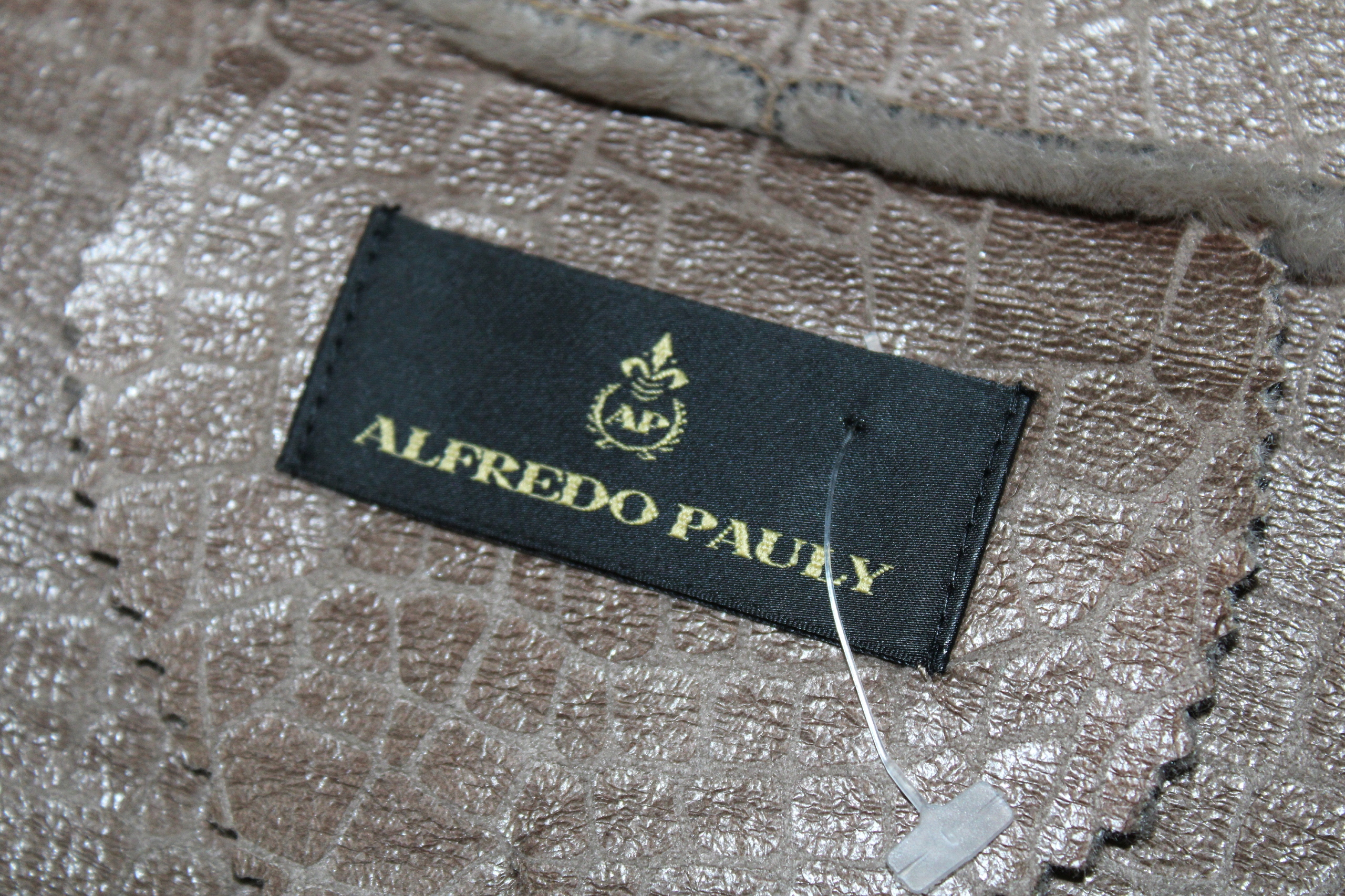 ab9 ALFREDO Cienki Kożuszek Kurtka Płaszcz 44 XXL Rękaw długi rękaw