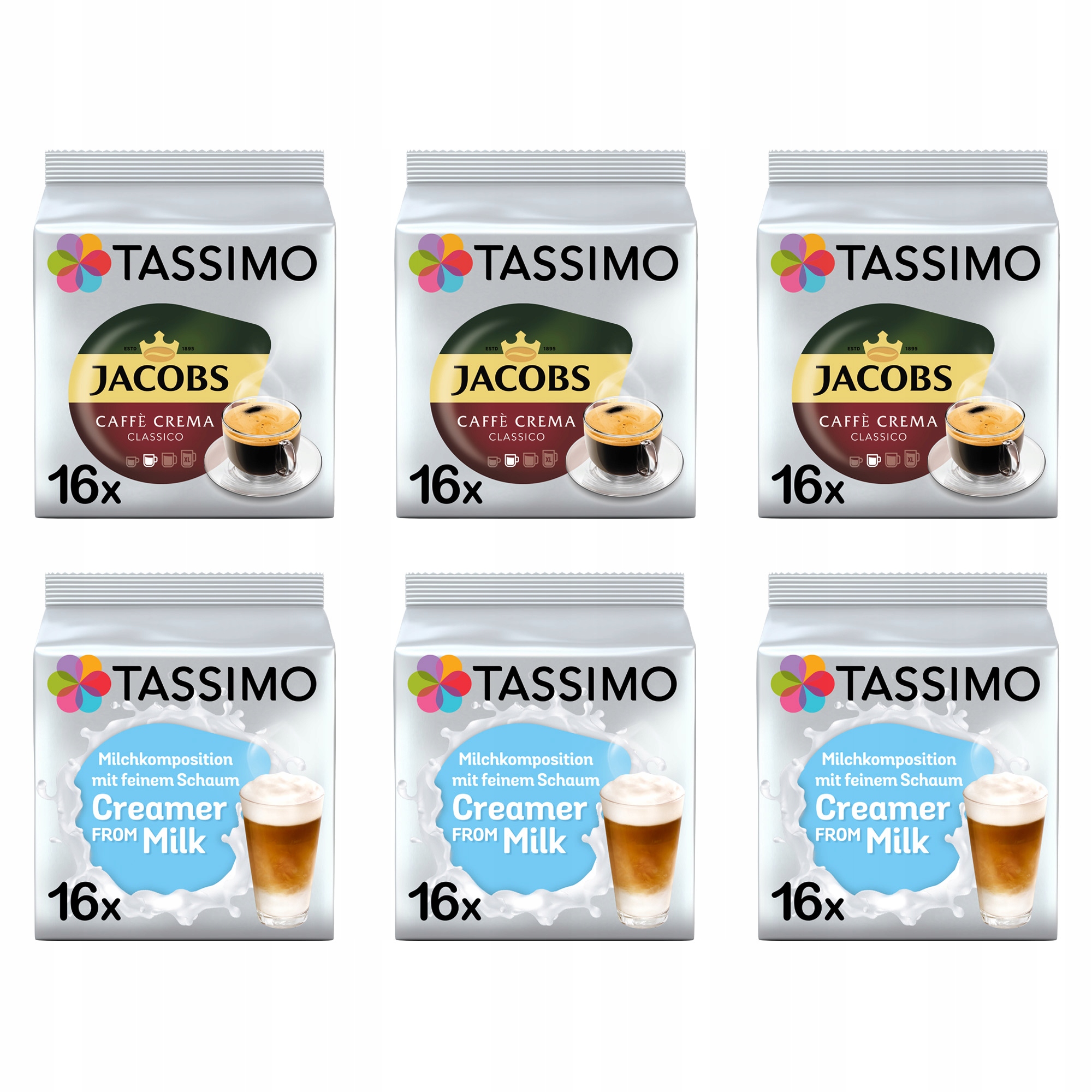 Kapsułki Tassimo Cafe Crema Classico, 5+1 opakowanie Gratis!