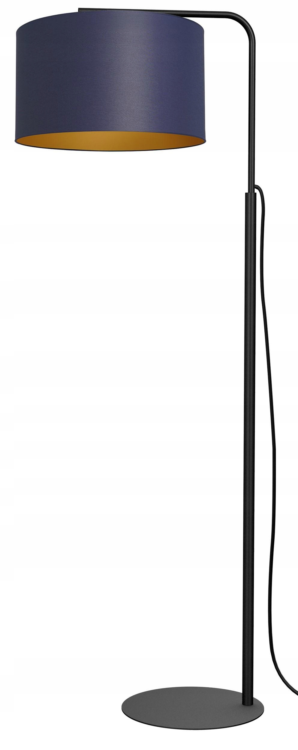 Stojacia podlahová lampa Arden Modrý Zlatý Abažúr 1xE27 151 cm klasická