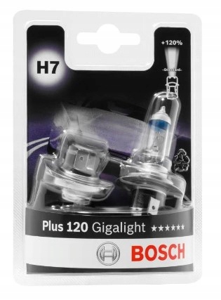 2szt BOSCH ŻARÓWKI H7 GIGALIGHT +120% 12V 55W DUO
