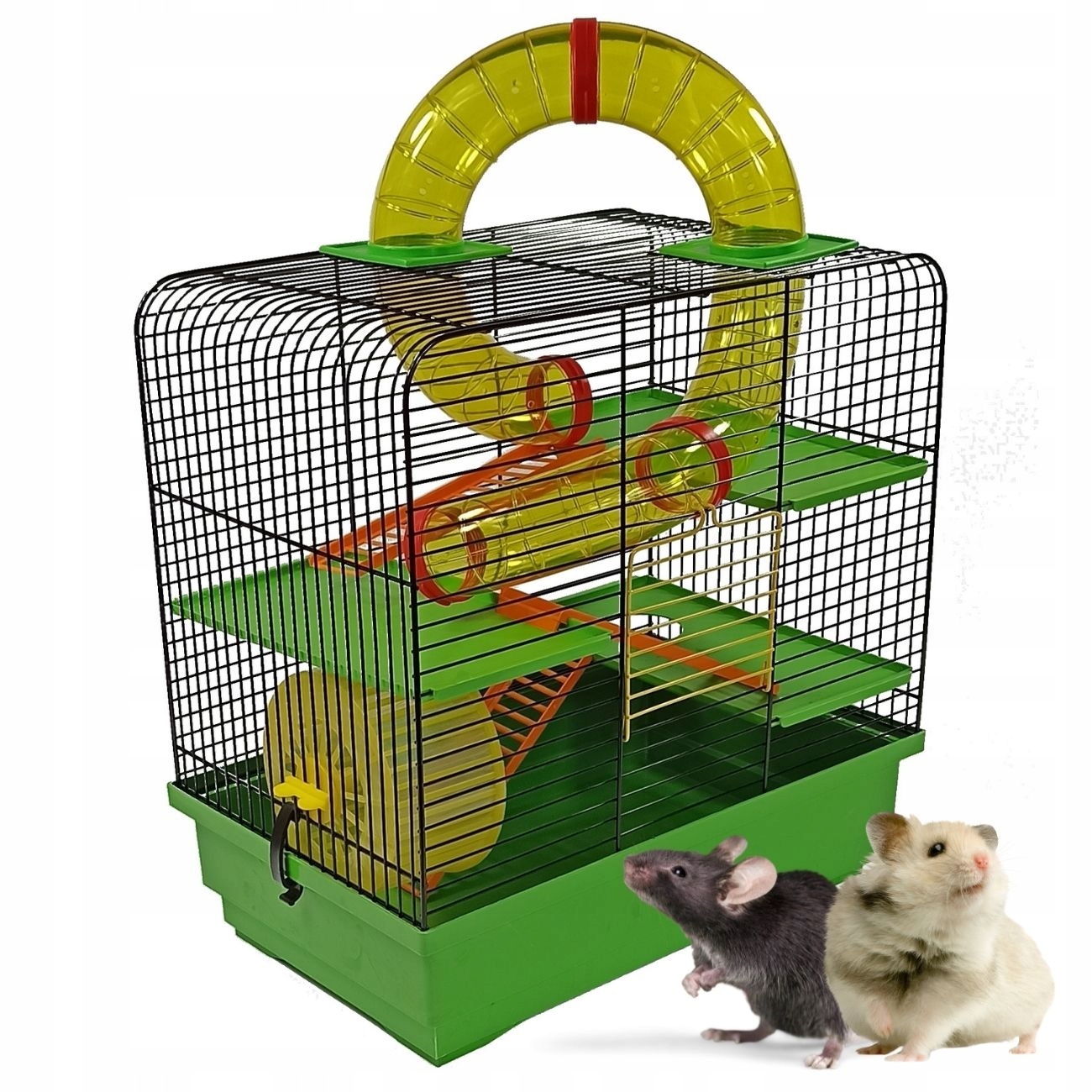 Duża Klatka dla Chomika, Gryzonia tunel drabiny 41x26x40cm