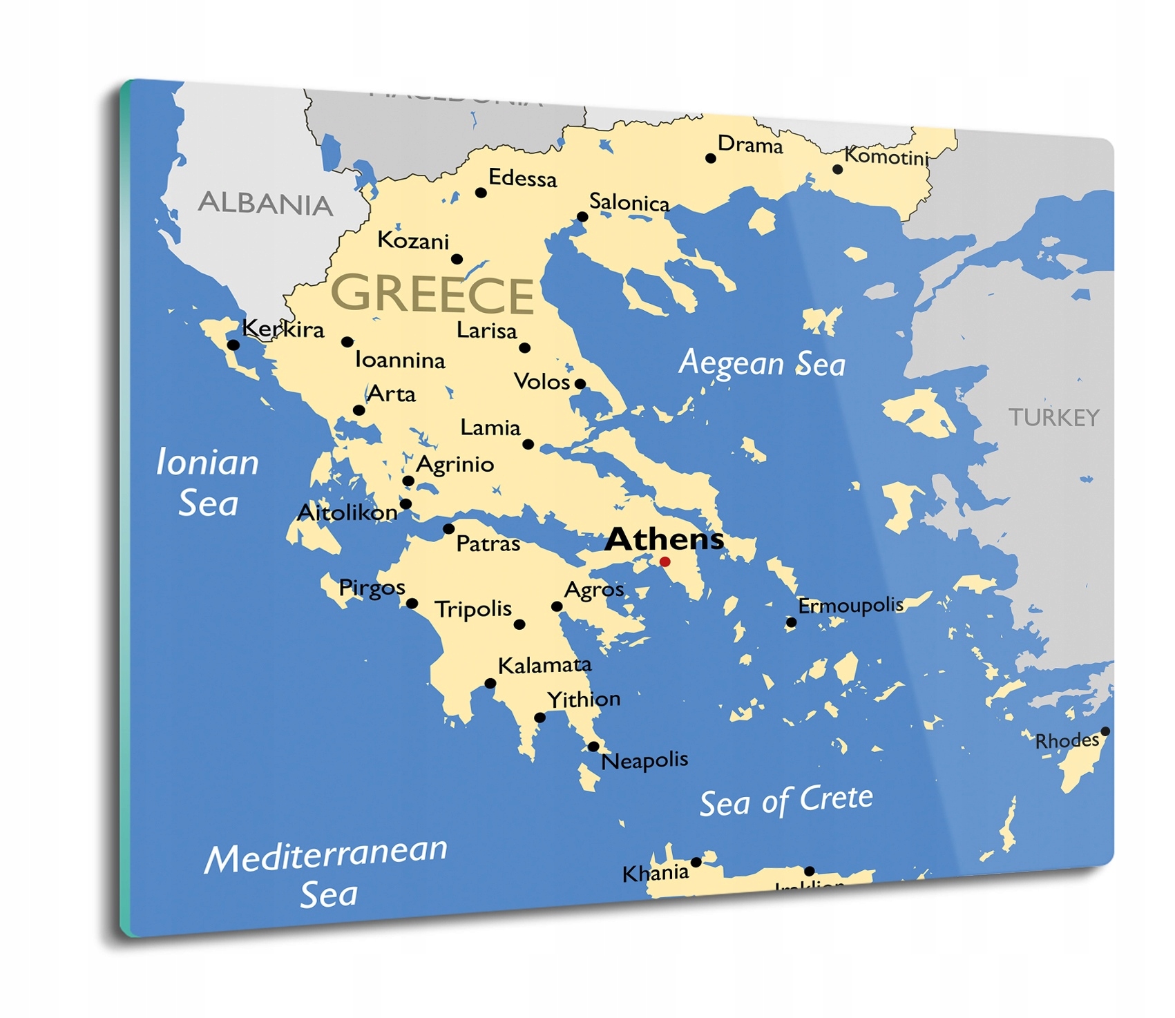 

Mapa Grecja morza 60x52 deska do krojenia szklana