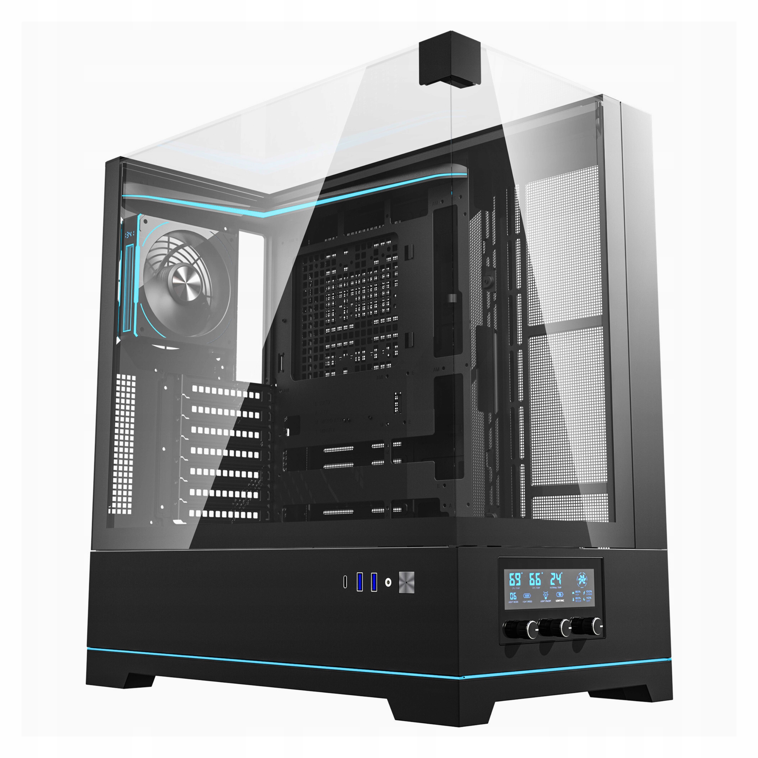 Obudowa komputerowa darkFlash DY450 Pro czarna Full tower Wentylator aRGB