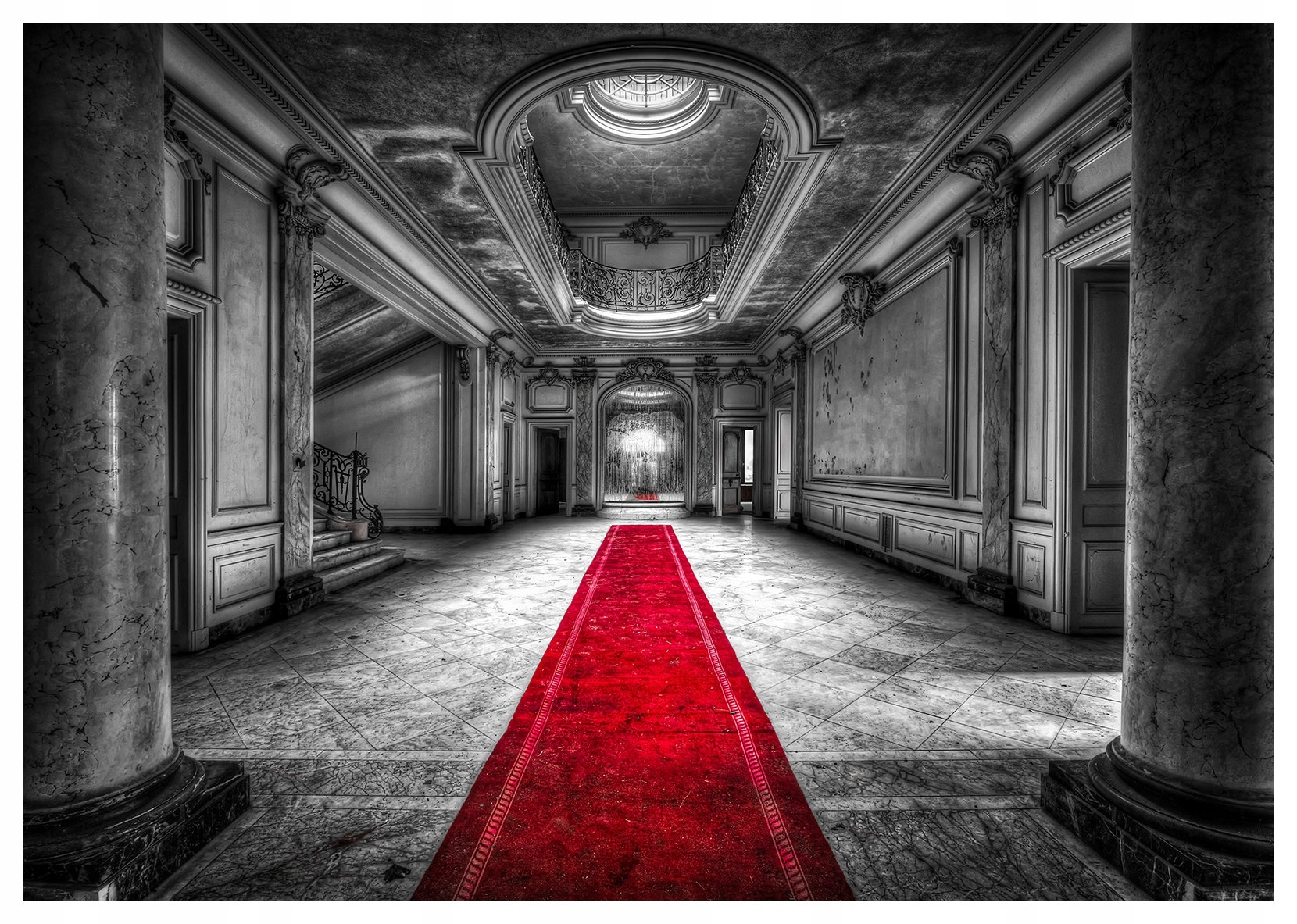 Fototapeta Mramor Červený Koberec luxus 312x219 Elegance do domu lepidlo