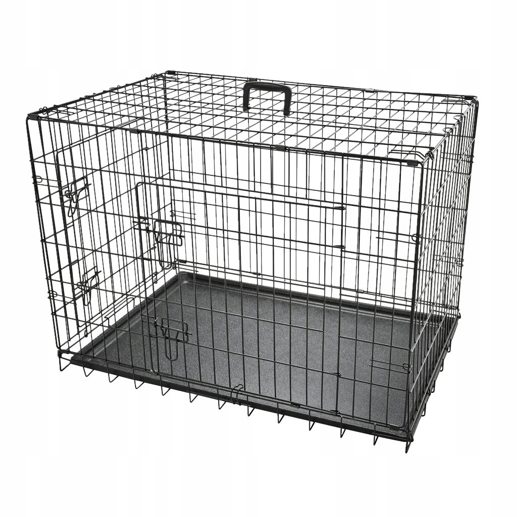 Levně Klec pro zvířata kovová 60 x 91 x 66 cm