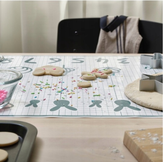 IKEA BAKTRADITION mata silikonowa 61x46 turkusowa Materiał silikon