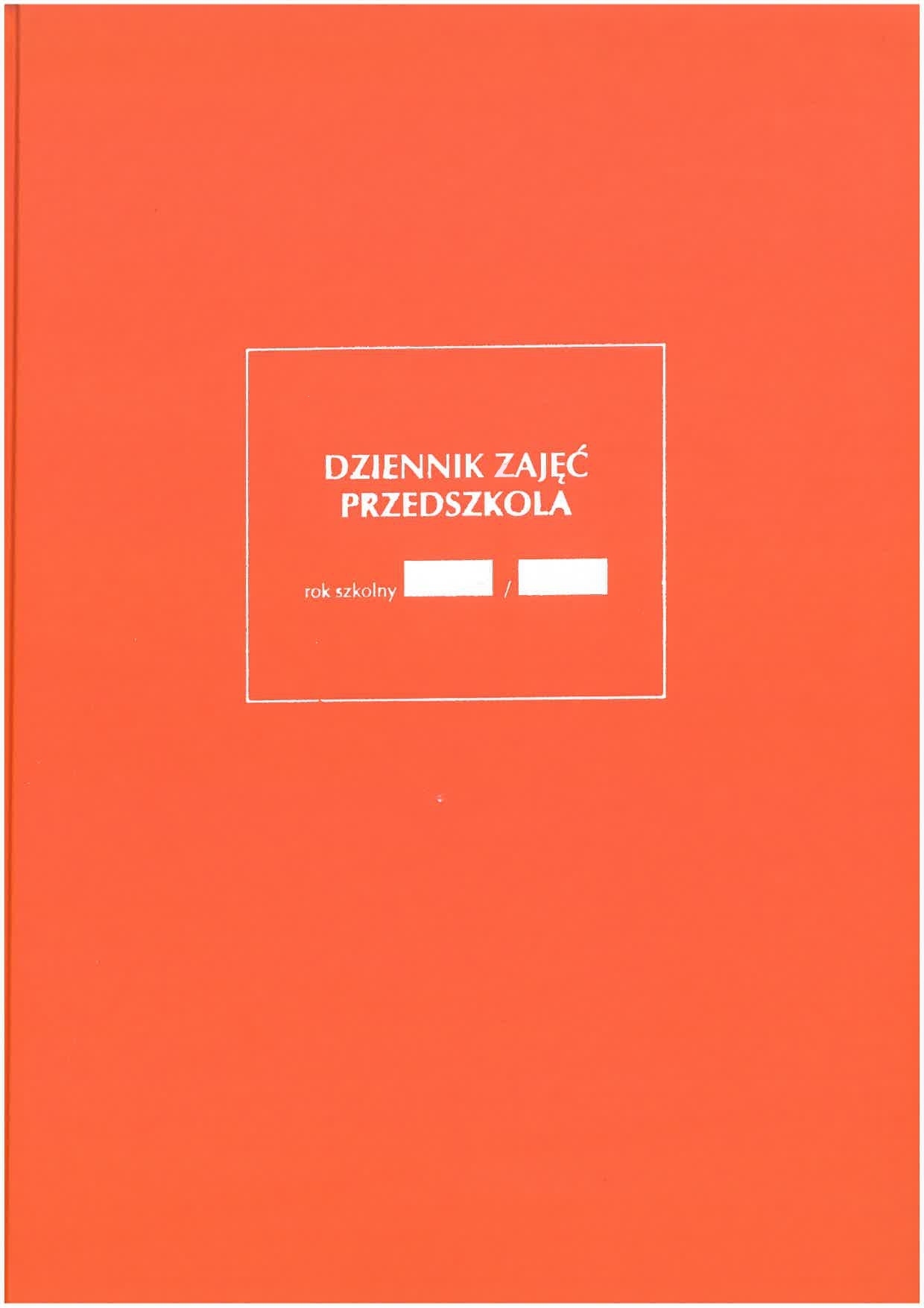 DZIENNIK ZAJĘĆ PRZEDSZKOLA TWARDA OPRAWA MEN I/1