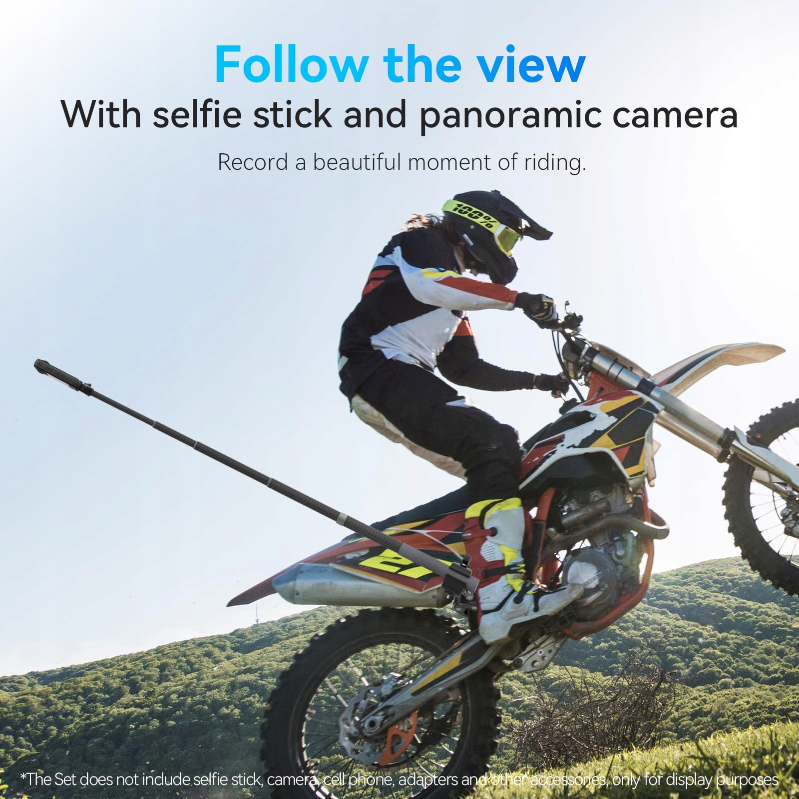 TELESIN Podwójny Uchwyt Rowerowy Motocyklowy Do GoPro DJI Insta360 Kamery — miniatura 5