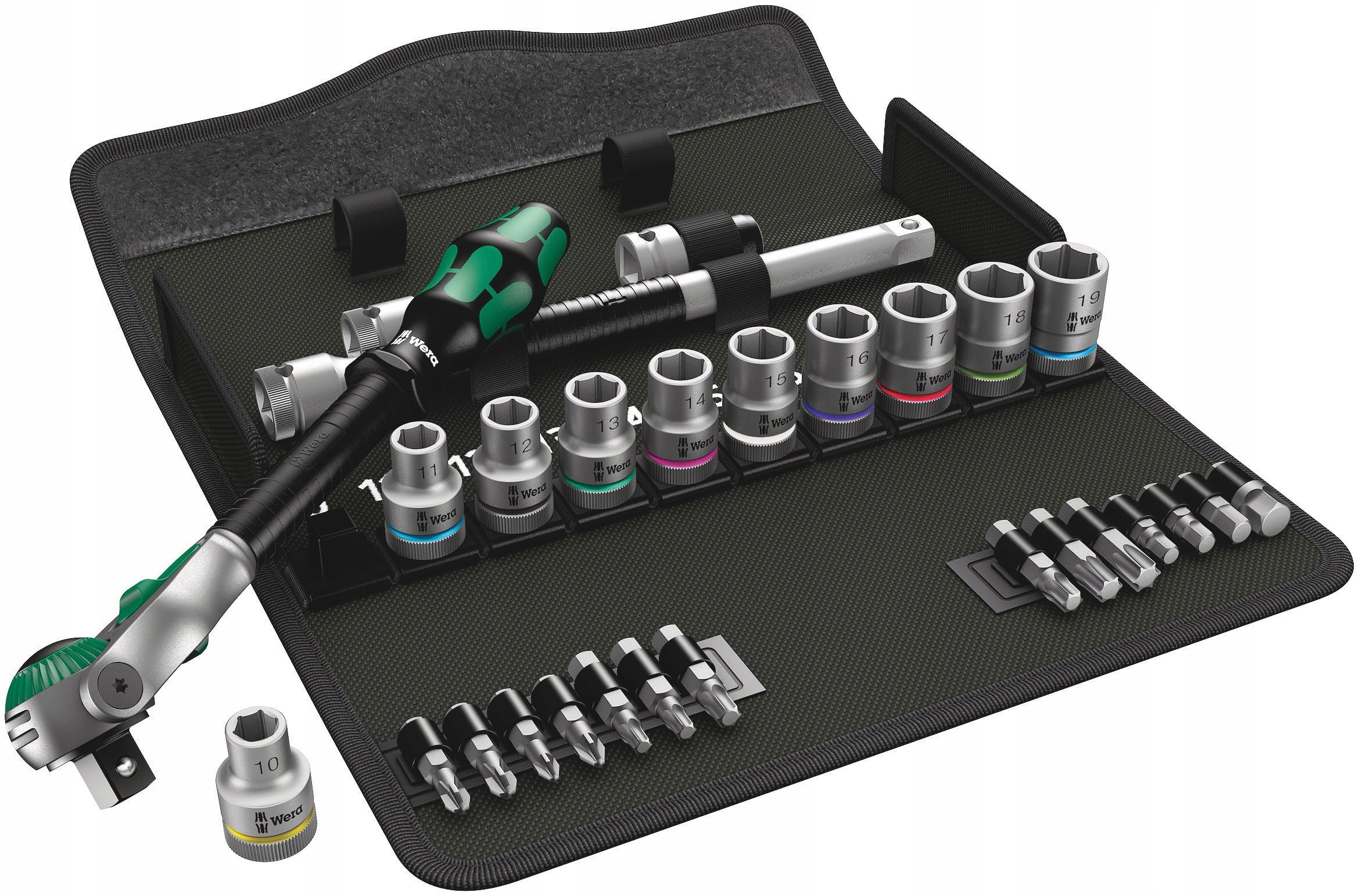 WERA Zestaw Grzechotek Zyklop Speed 1/2 Cala 28 Elementów Metr. — miniatura 2