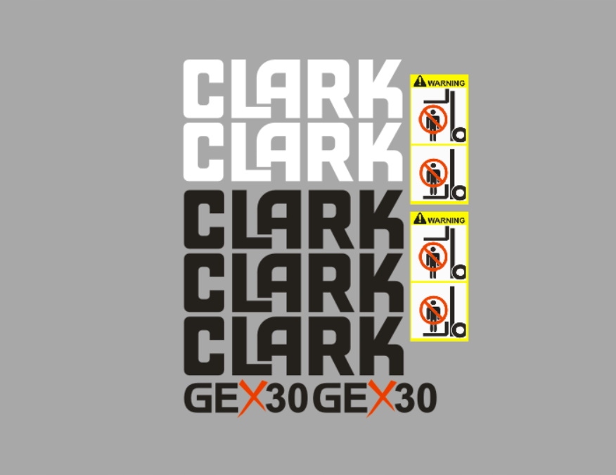 Samolepky s nálepkou Clark GEX30