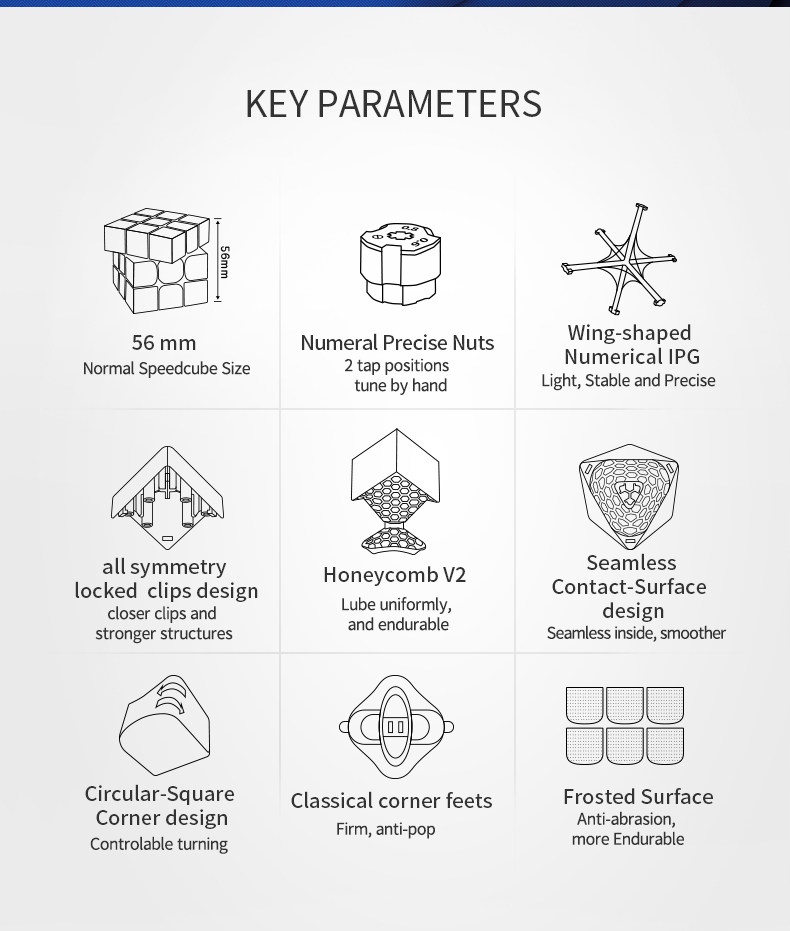 [Picube] GAN 356 R S RS 3x3x3 Magic Cube 3x3 GAN356/356RS Speed Puzzle Rodzaj element