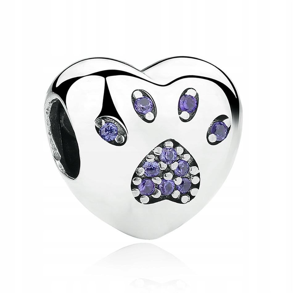 

Zawieszka charms Serce łapa do Pandora srebro 925