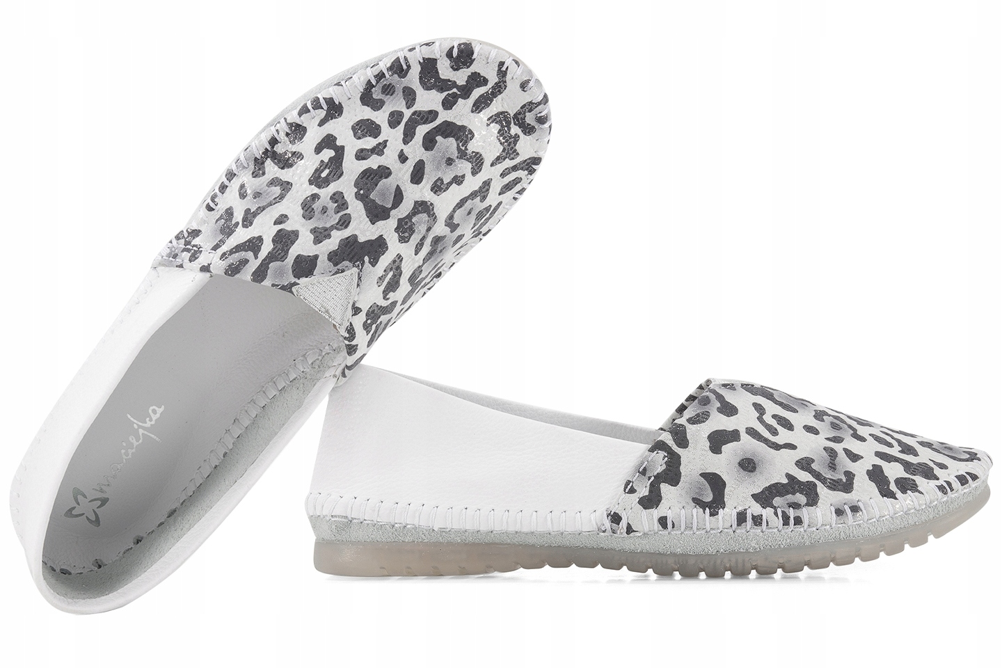 Maciejka 01930-99 Mokasíny Polobotky Balerínky bílé