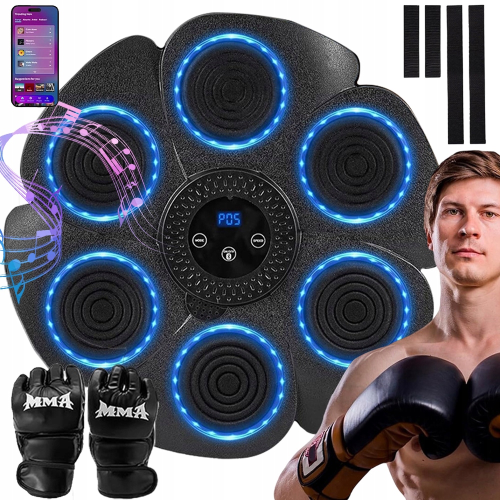 Maszyna Bokserska Muzyka Bluetooth 9 Trybów 40.5CM Idealny Dzieci