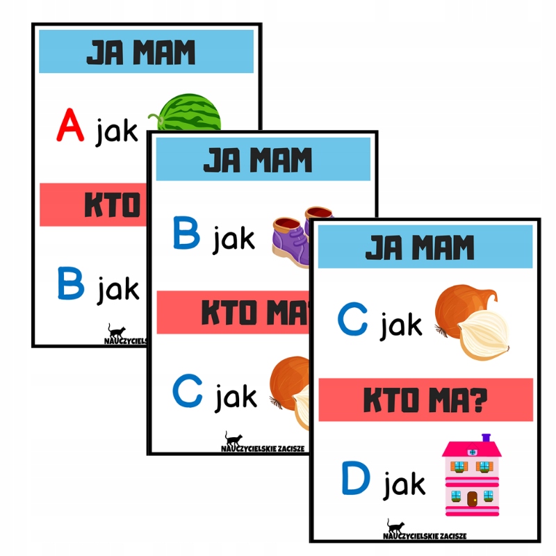 

Ja Mam, Kto Ma Alfabet Litery |gra dydaktyczna
