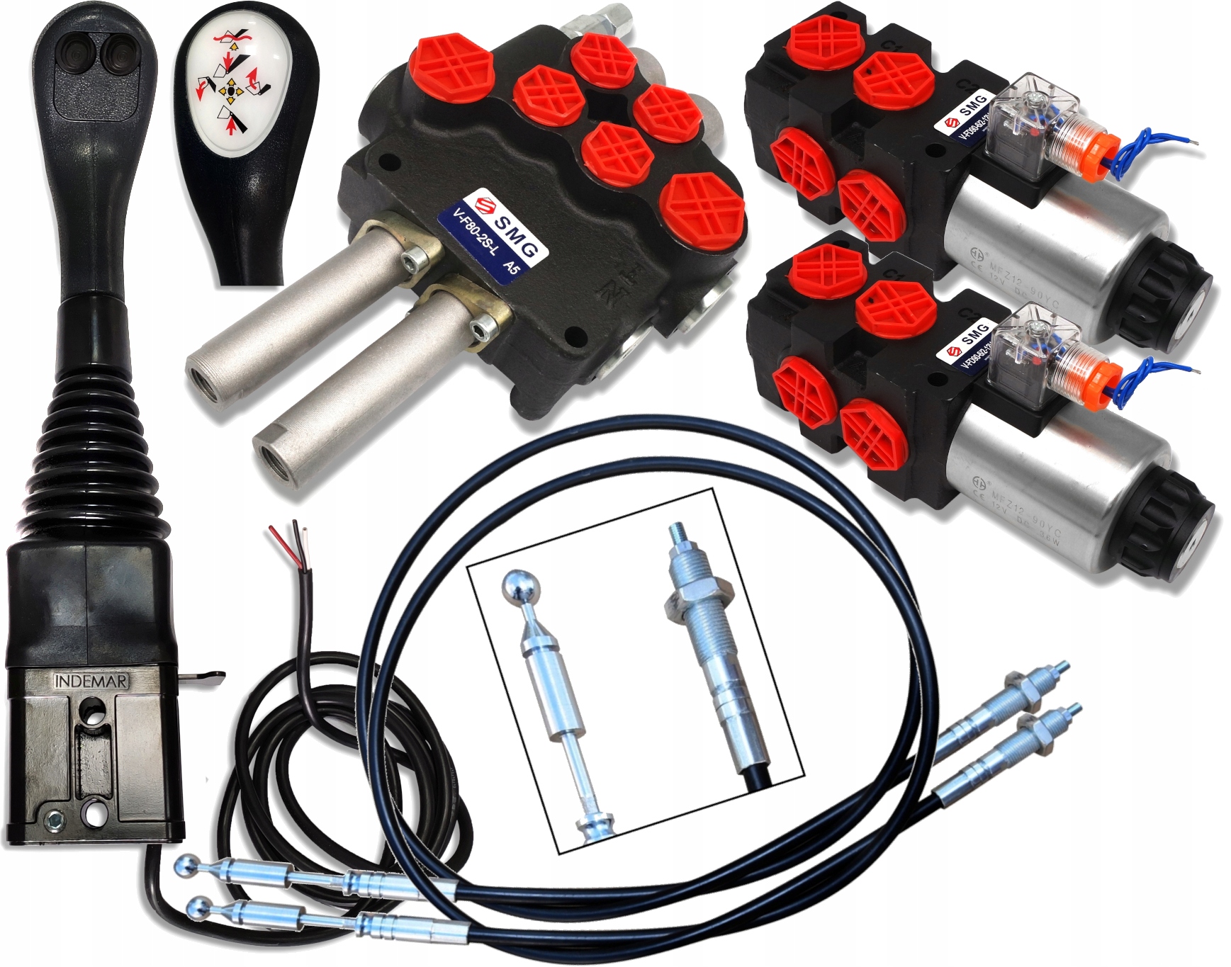 ROZDZIELACZ 80L + JOYSTICK 2P ZESTAW 4 SEK DO TURA