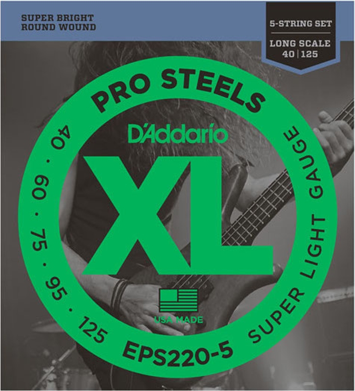 Struny pro basovou kytaru D'addario EPS220-5 40-125 Struny pro baskytaru