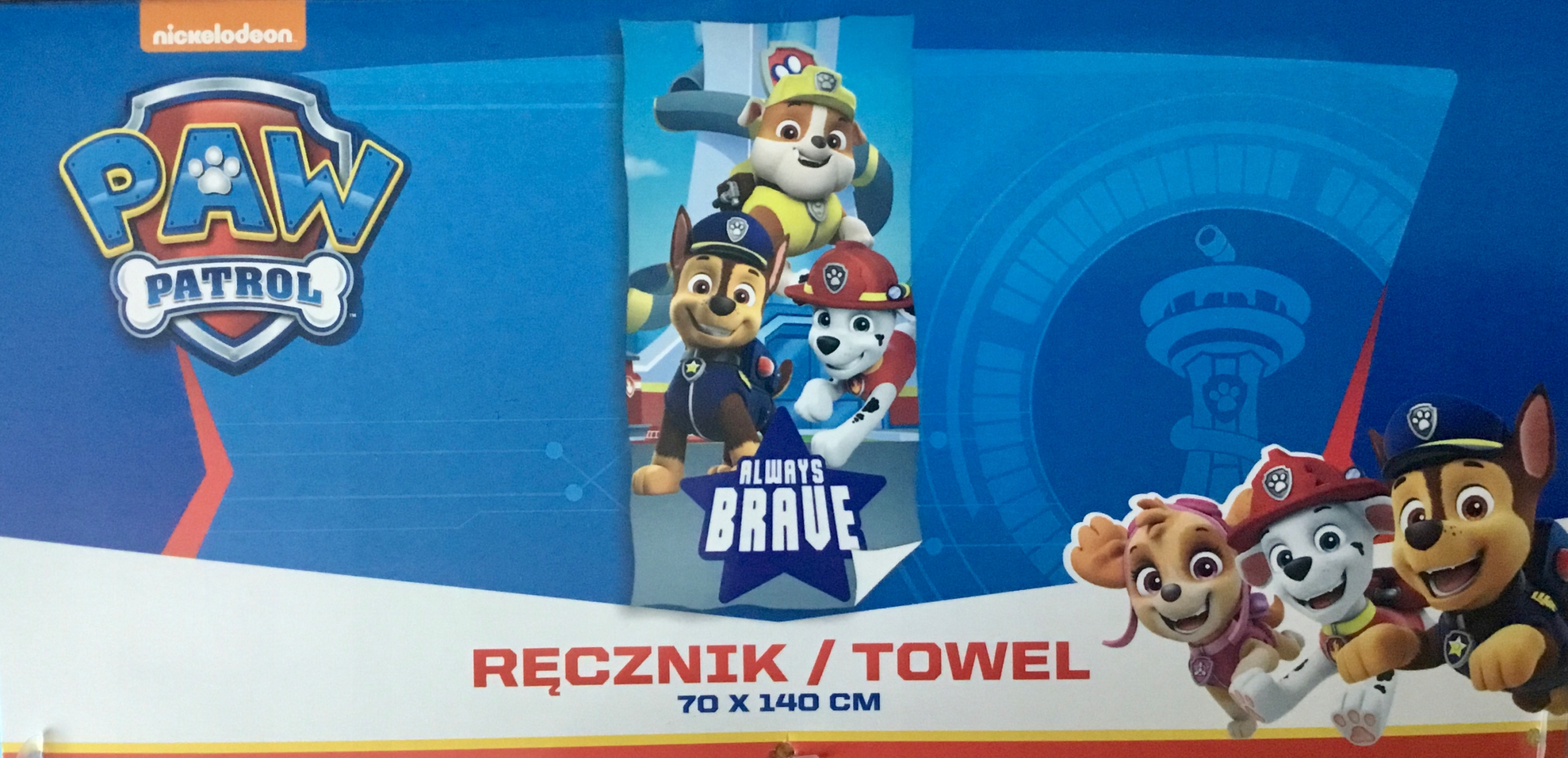 PSI PATROL Ręcznik 100% BAWEŁNA 70x 140 Motyw bajkowy