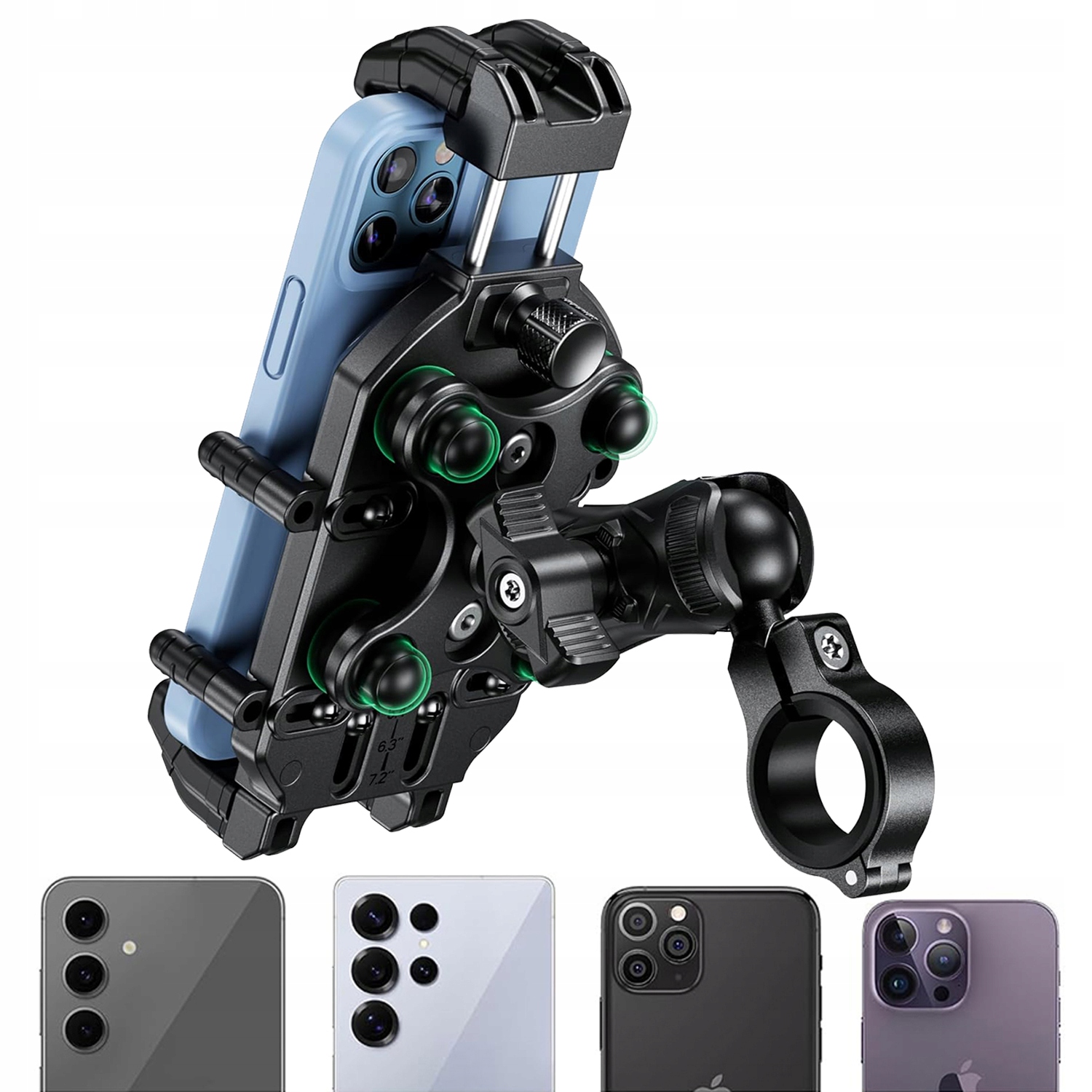 Motocyklowy Uchwyt Na Telefon Antywibracyjny Z Tłumieniem Drgań Skuter Quad