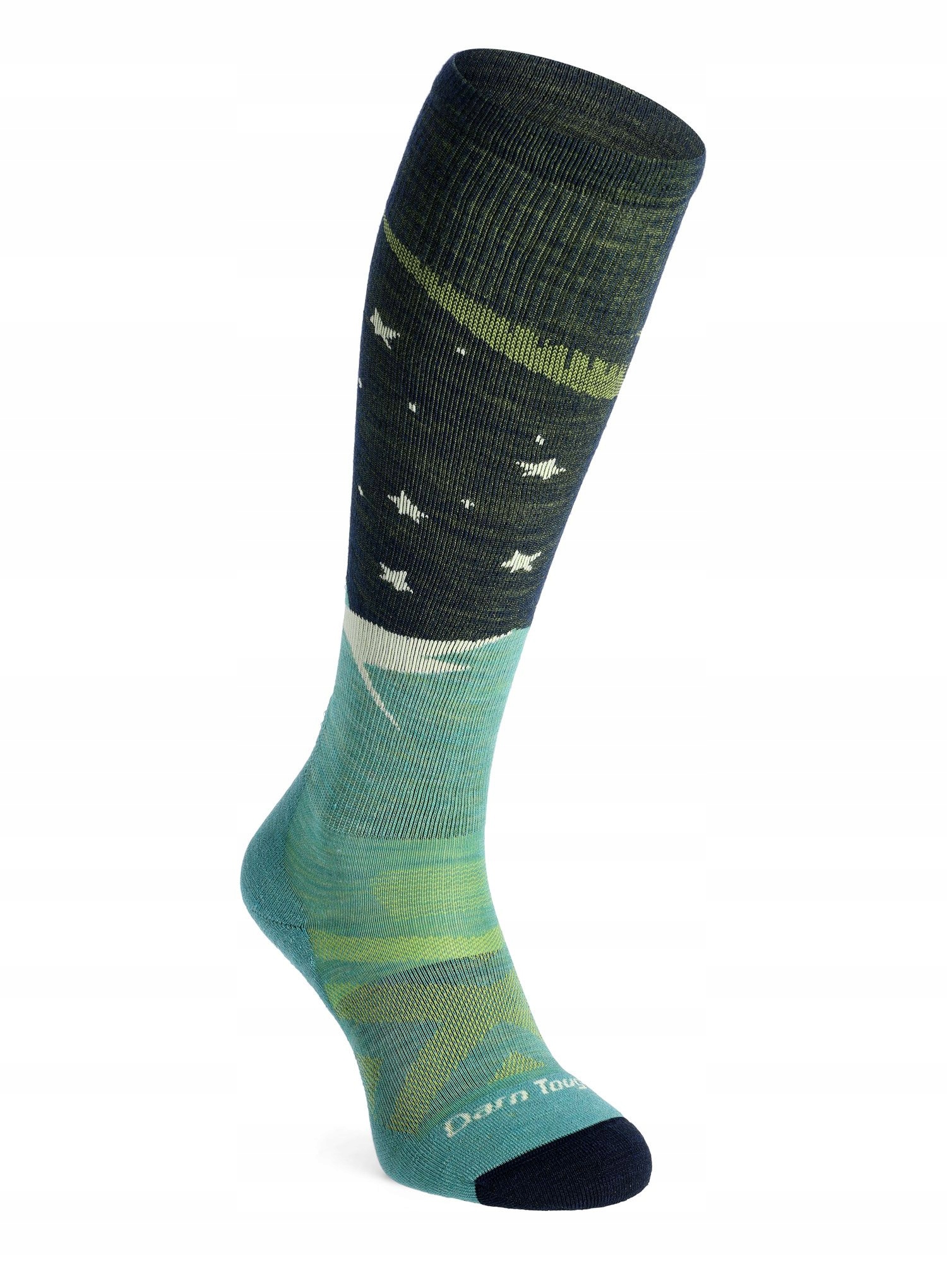 Ponožky lyžařské ponožky Darn Tough Aurora Lw w/Cushion aqua 35-37,5